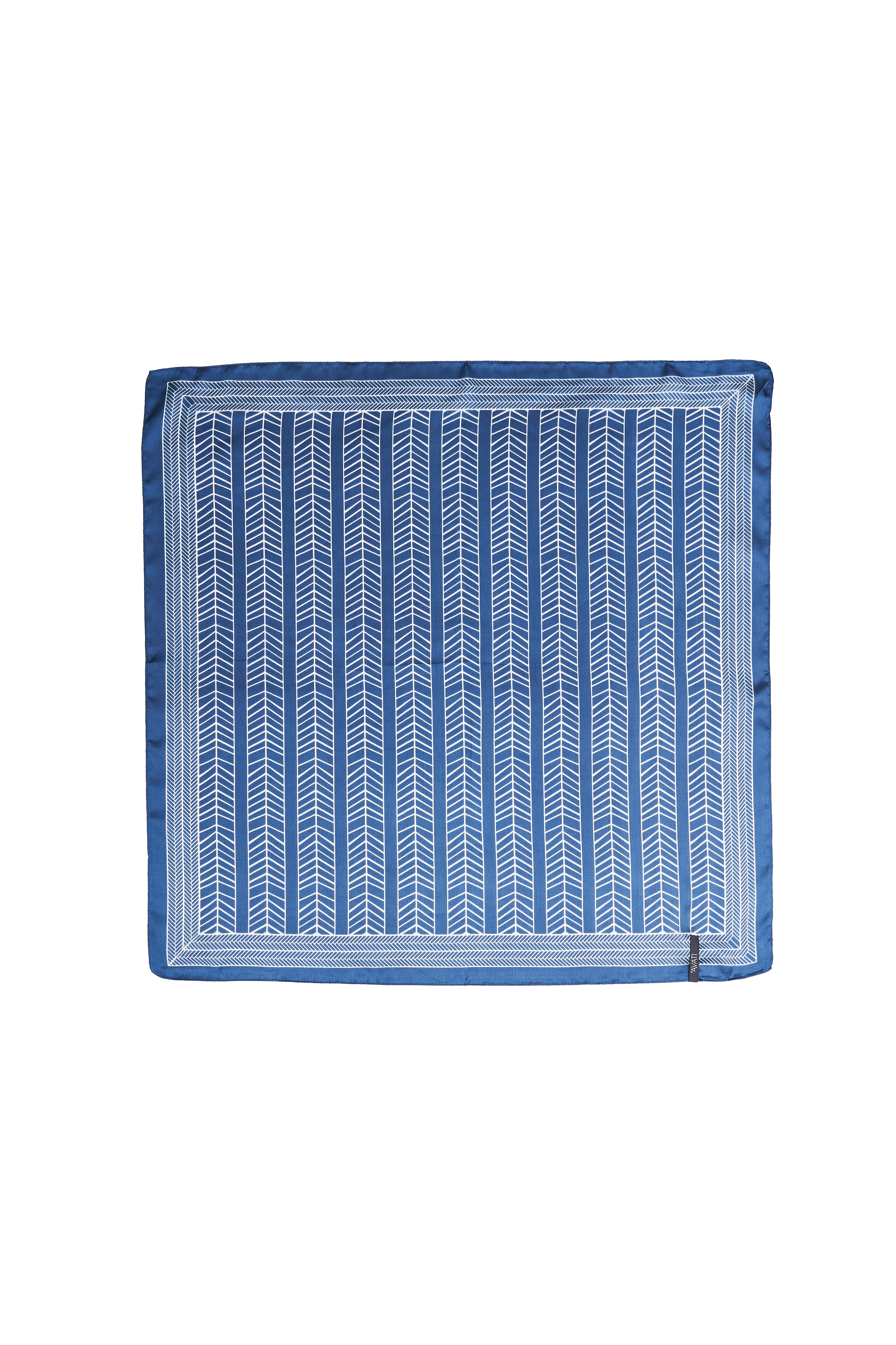 BLUE LINE-PRINTED SCARF