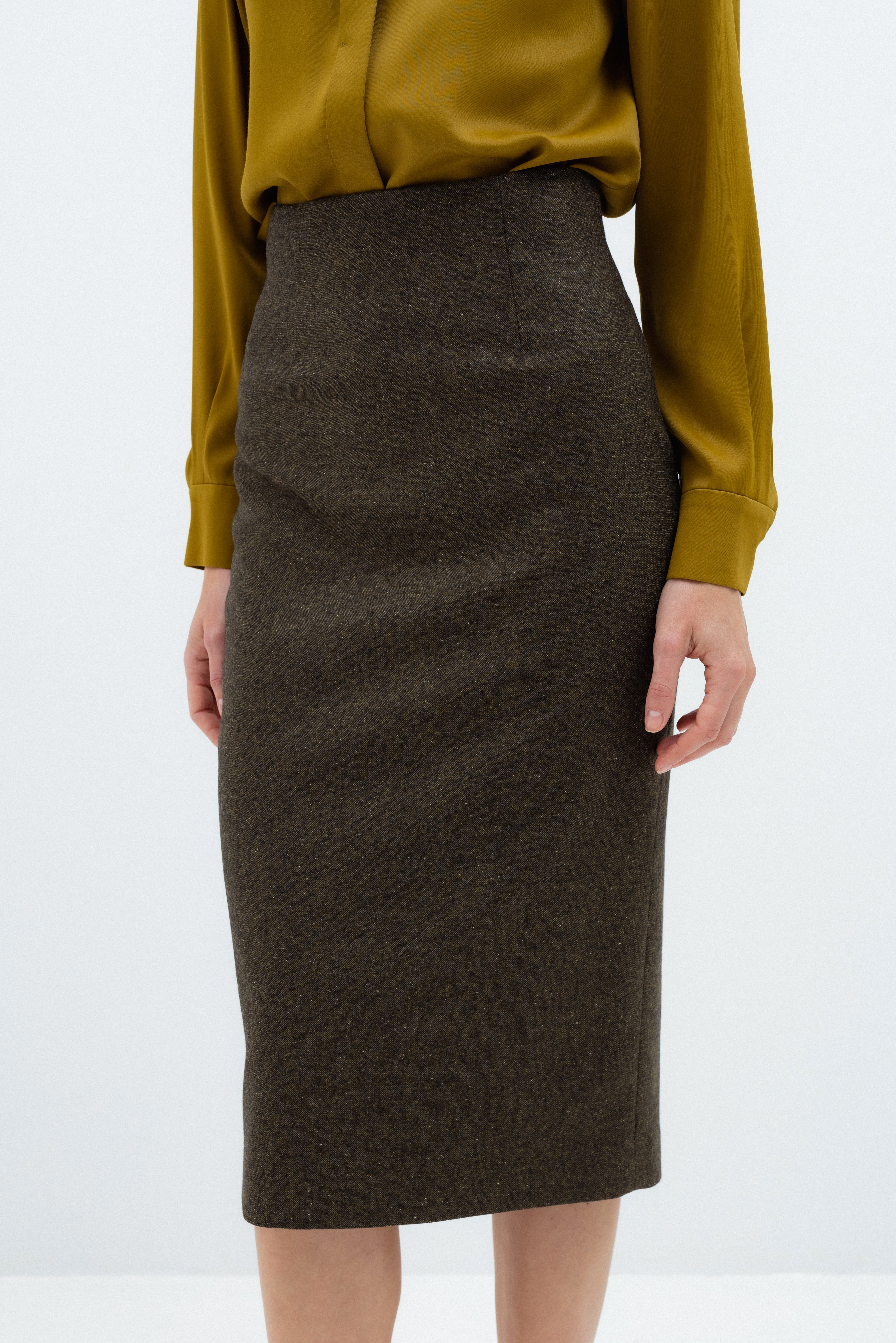 FOREST GREEN PENCIL SKIRT