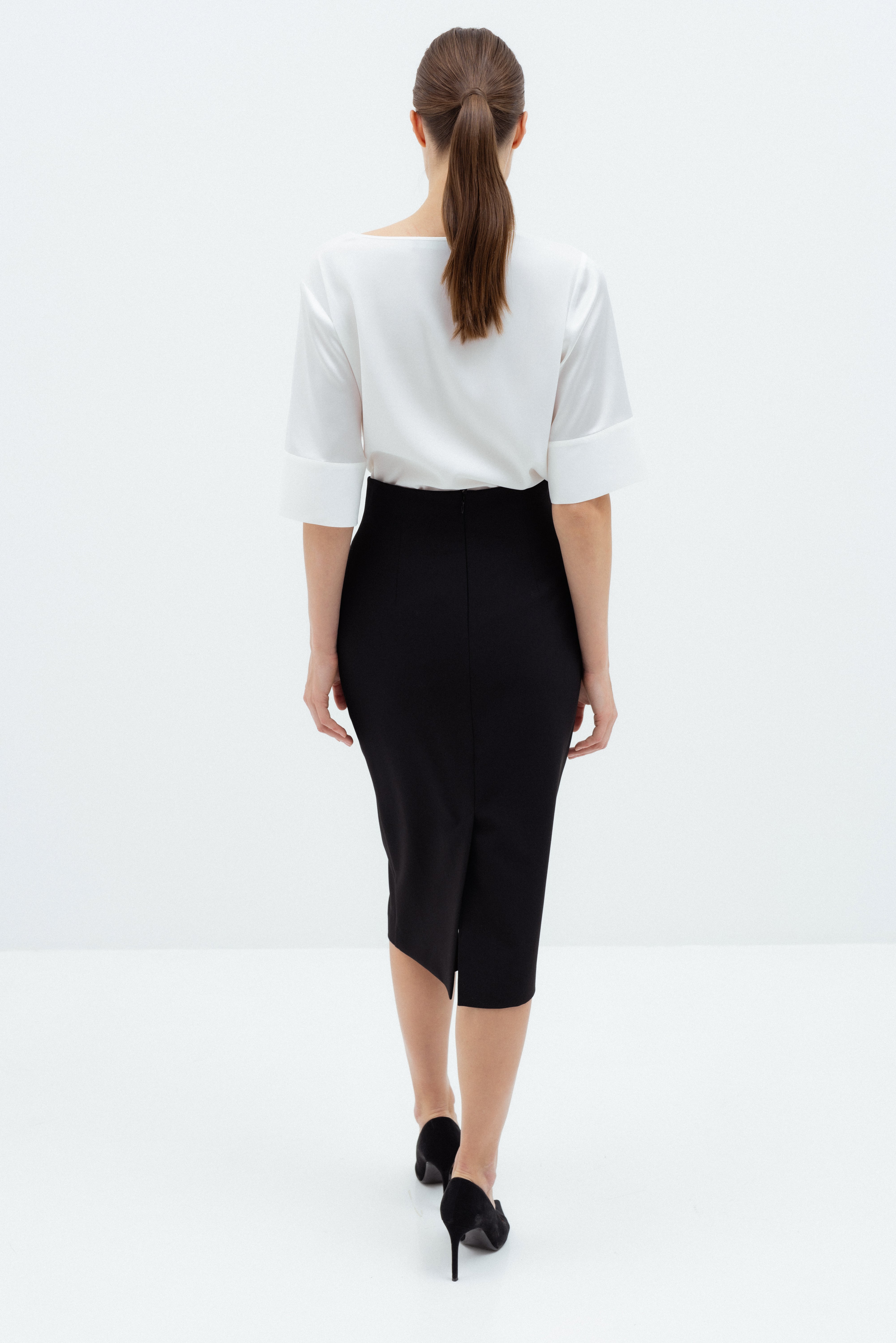 PENCIL HIGH WAIST BLACK SKIRT