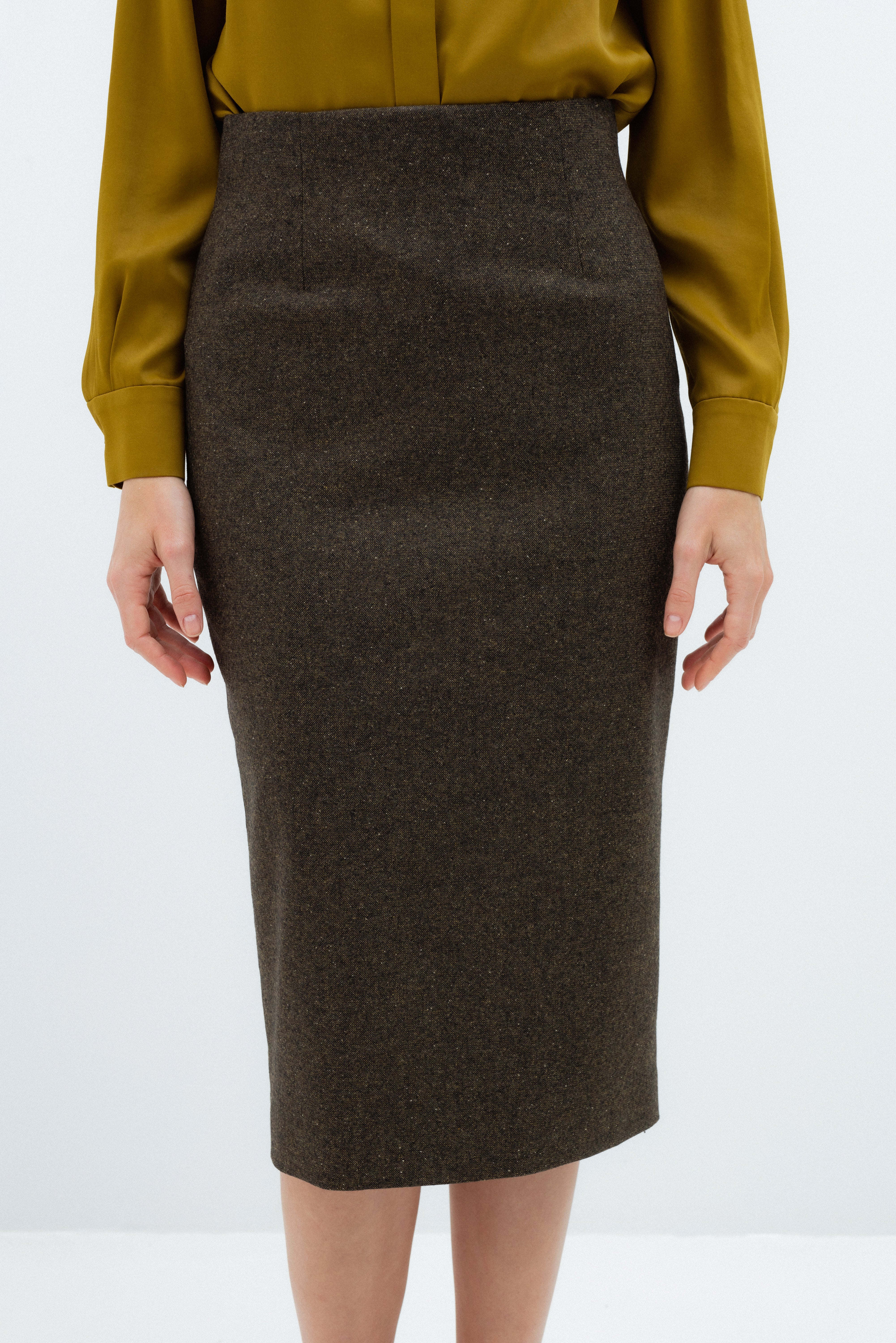 FOREST GREEN PENCIL SKIRT