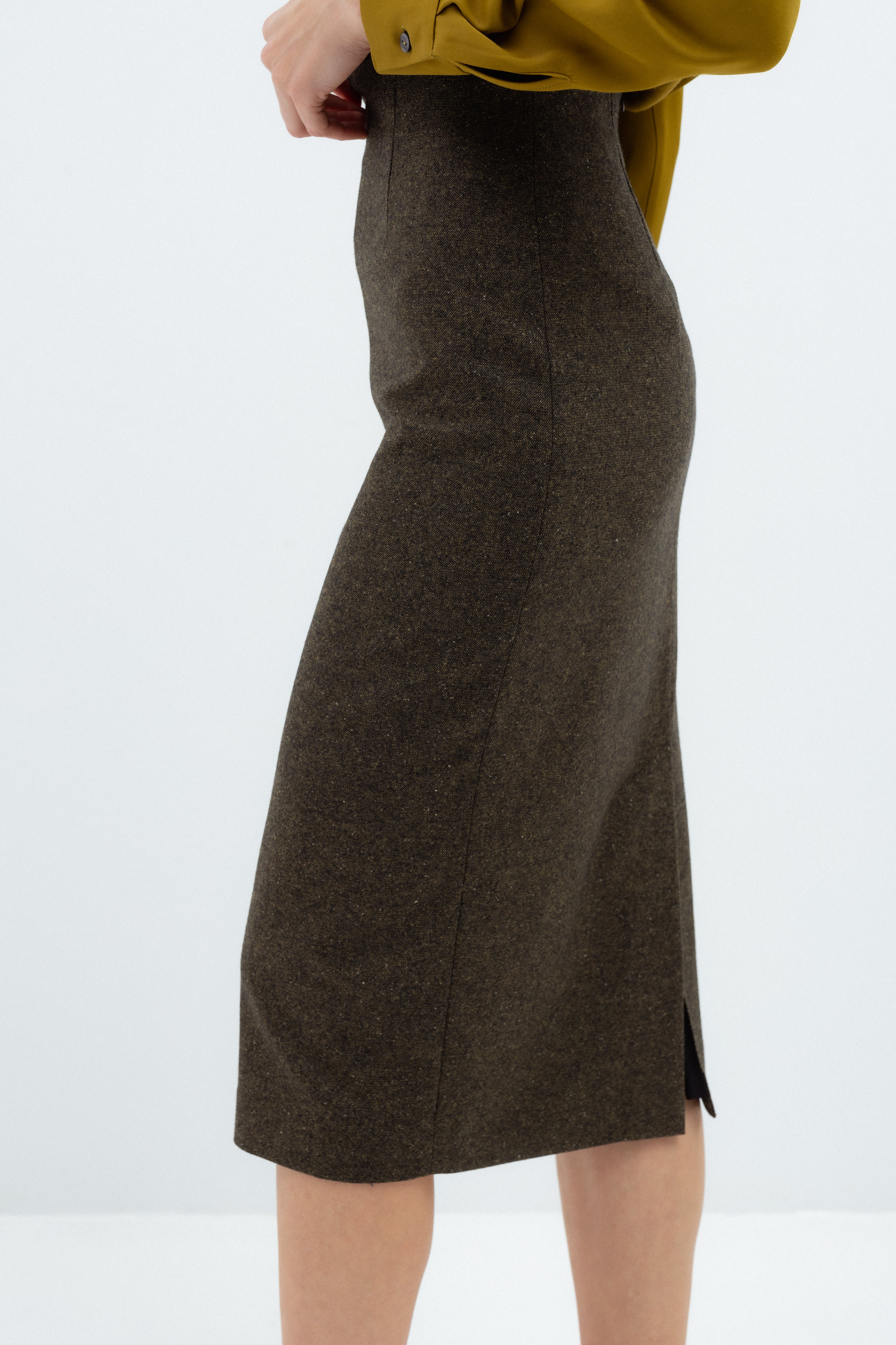 FOREST GREEN PENCIL SKIRT