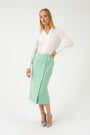 STRAIGHT SILHOUETTE MINT MIDI SKIRT