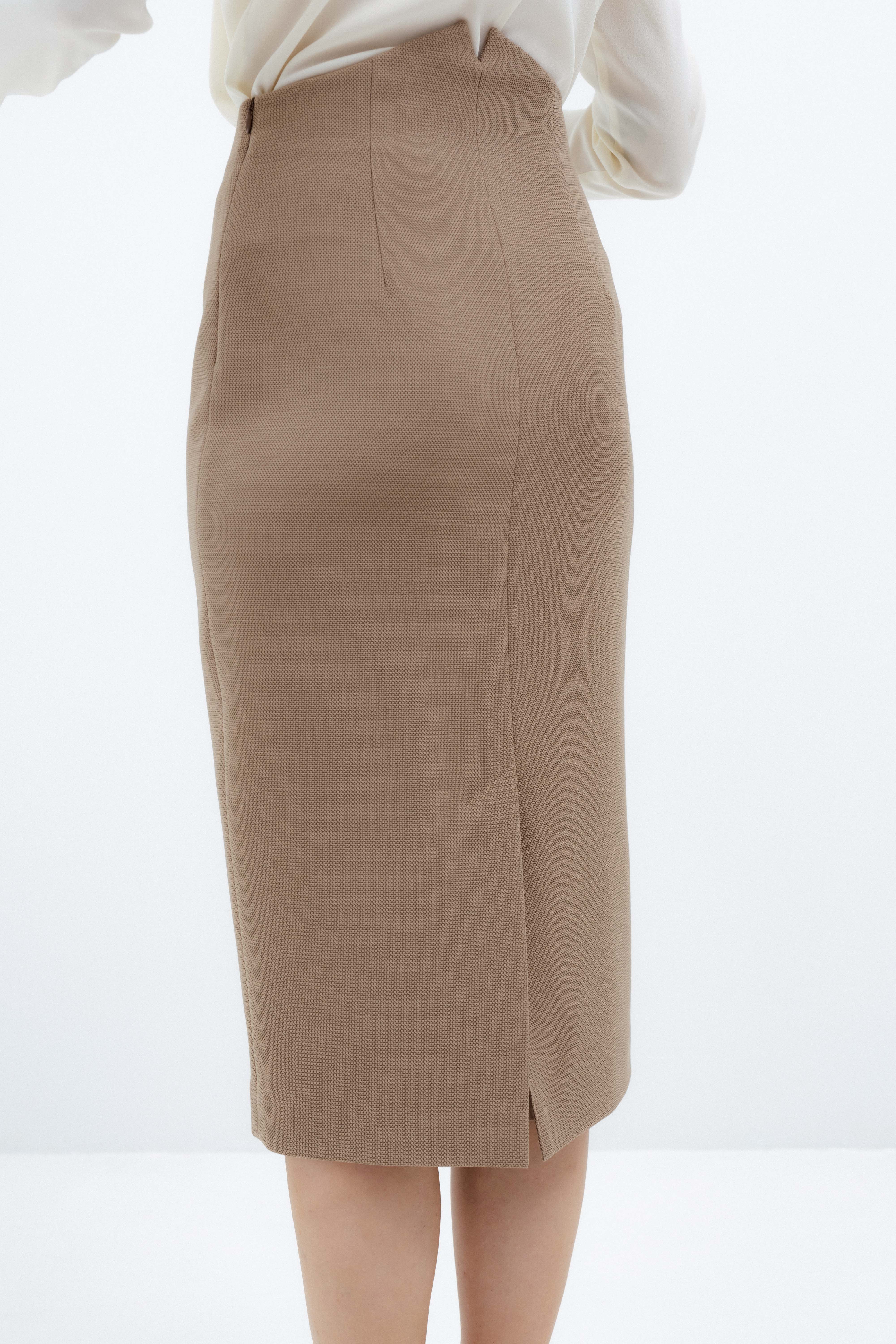 MIDI SLIM FIT MOCHA SKIRT