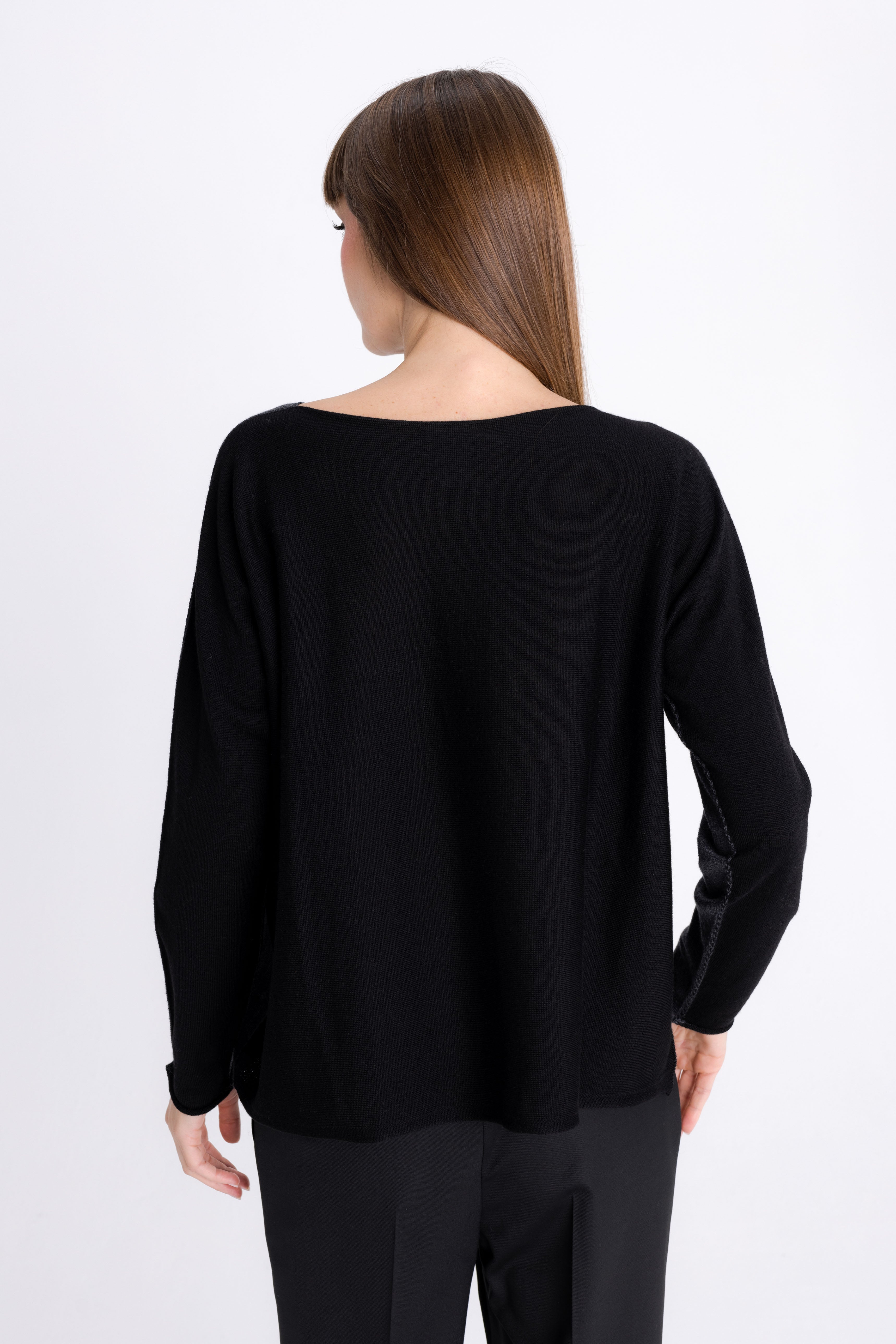 TWO-COLOR MERINO WOOL SWEATER