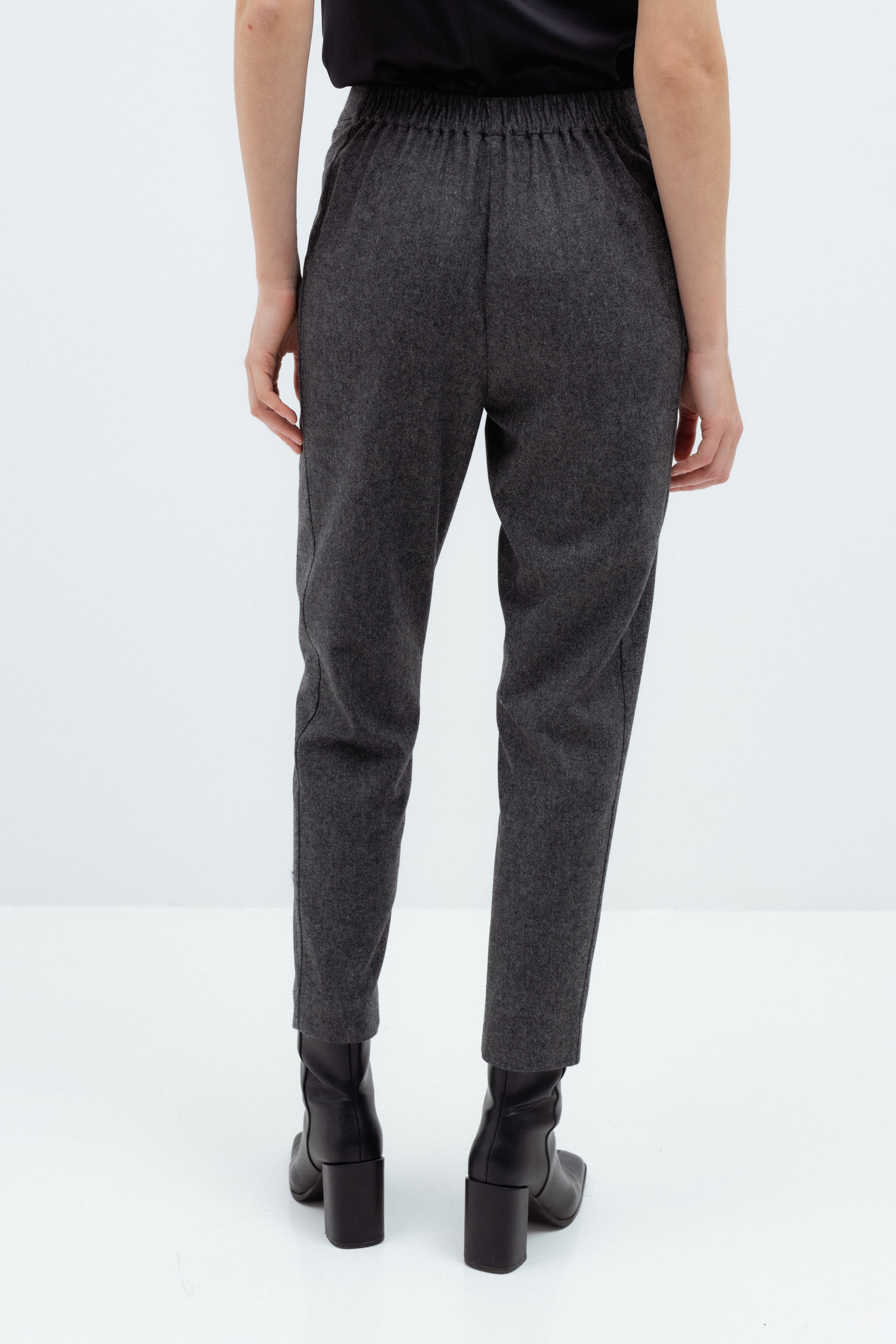 GREY MELANGE JOGGER TROUSERS