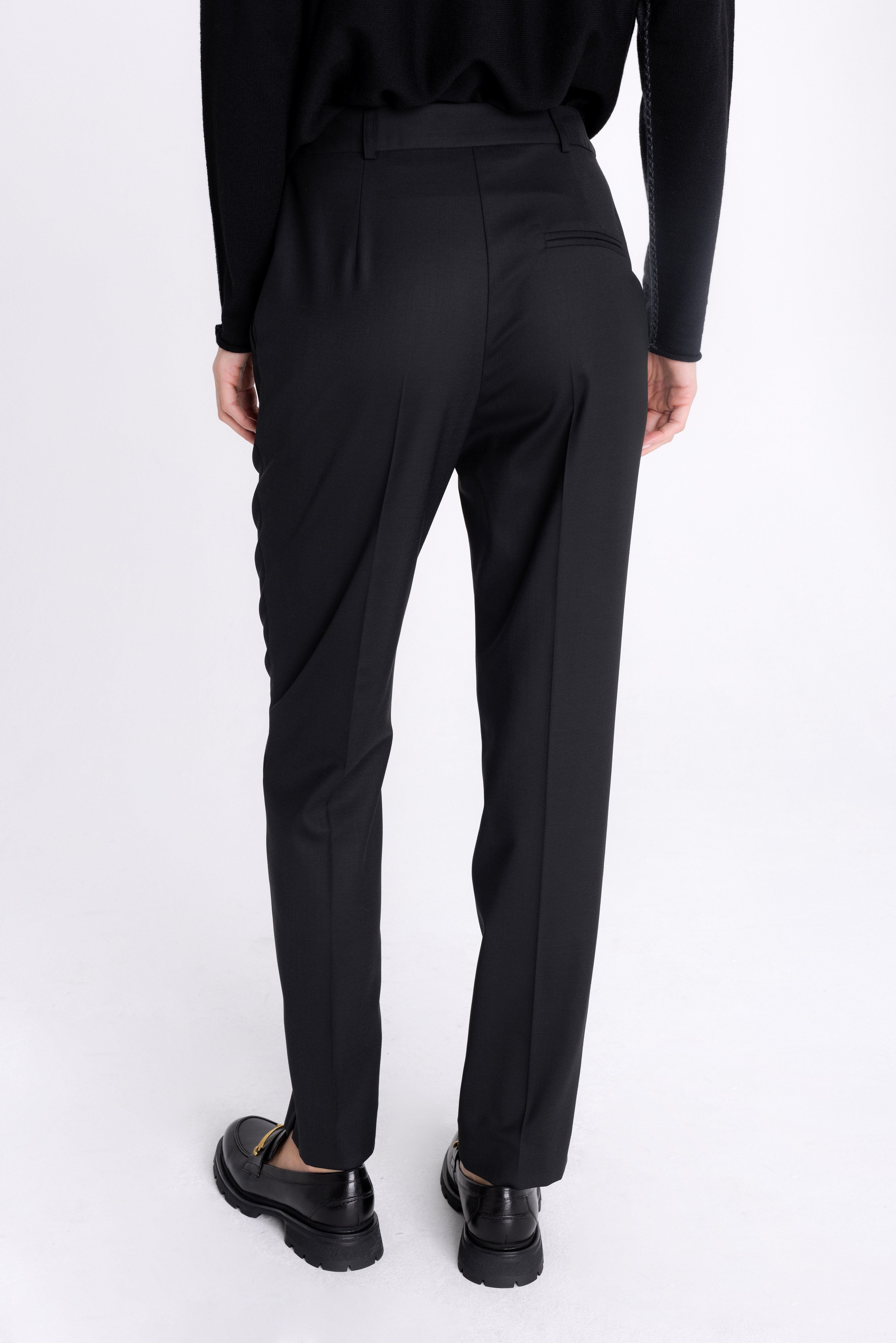 SLIM FIT BLACK TROUSERS