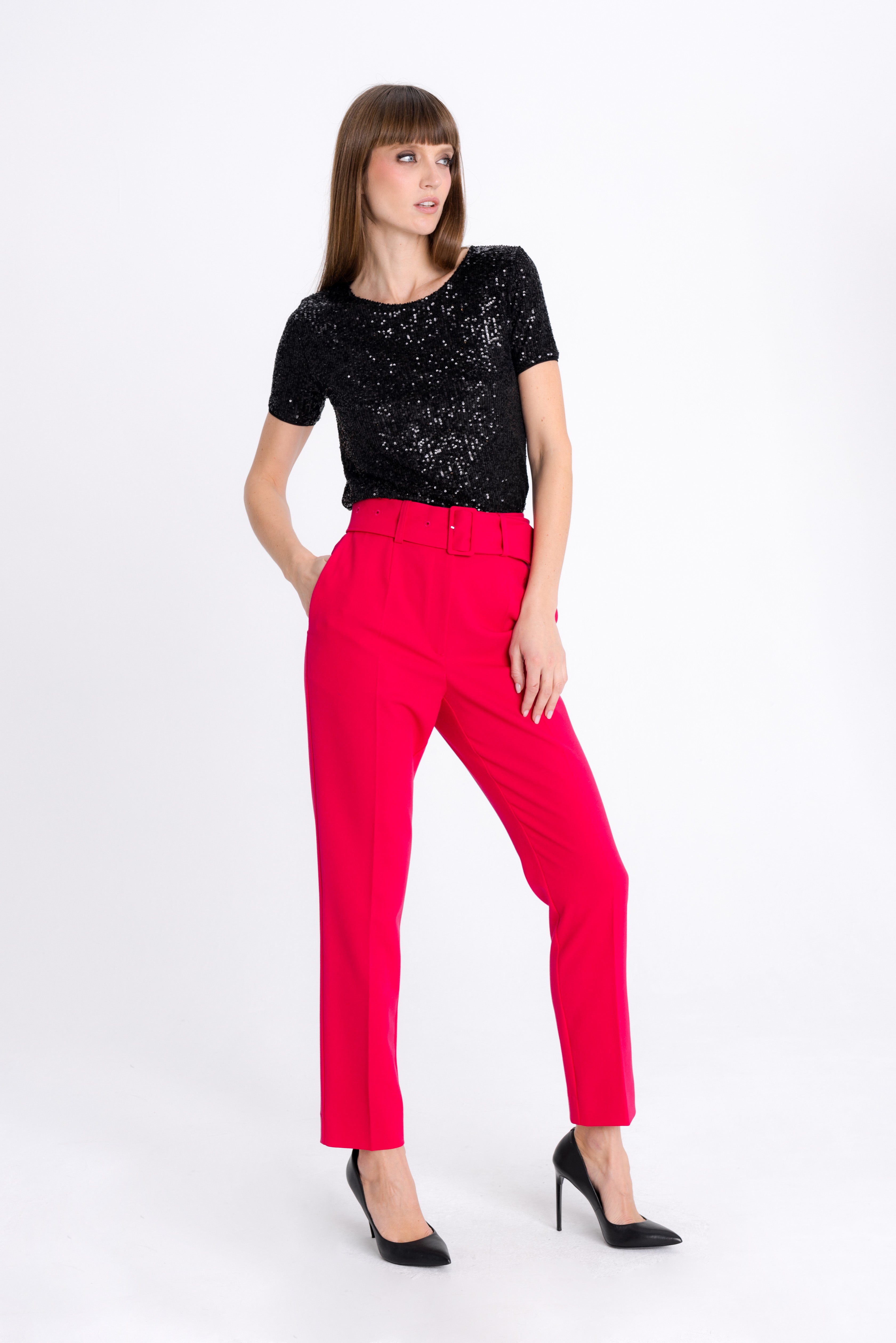 CYCLAMEN SLIM FIT TROUSERS