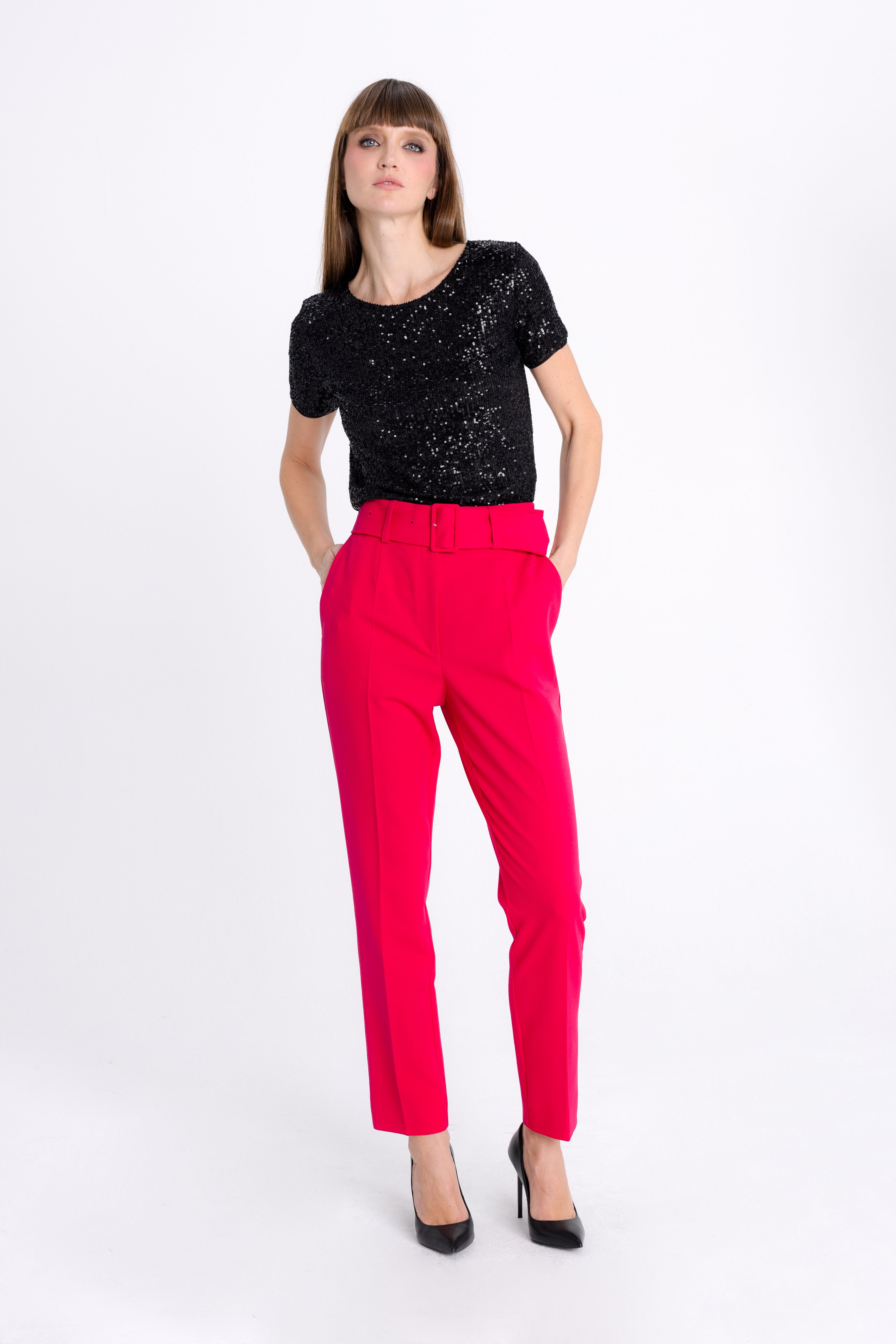 CYCLAMEN SLIM FIT TROUSERS