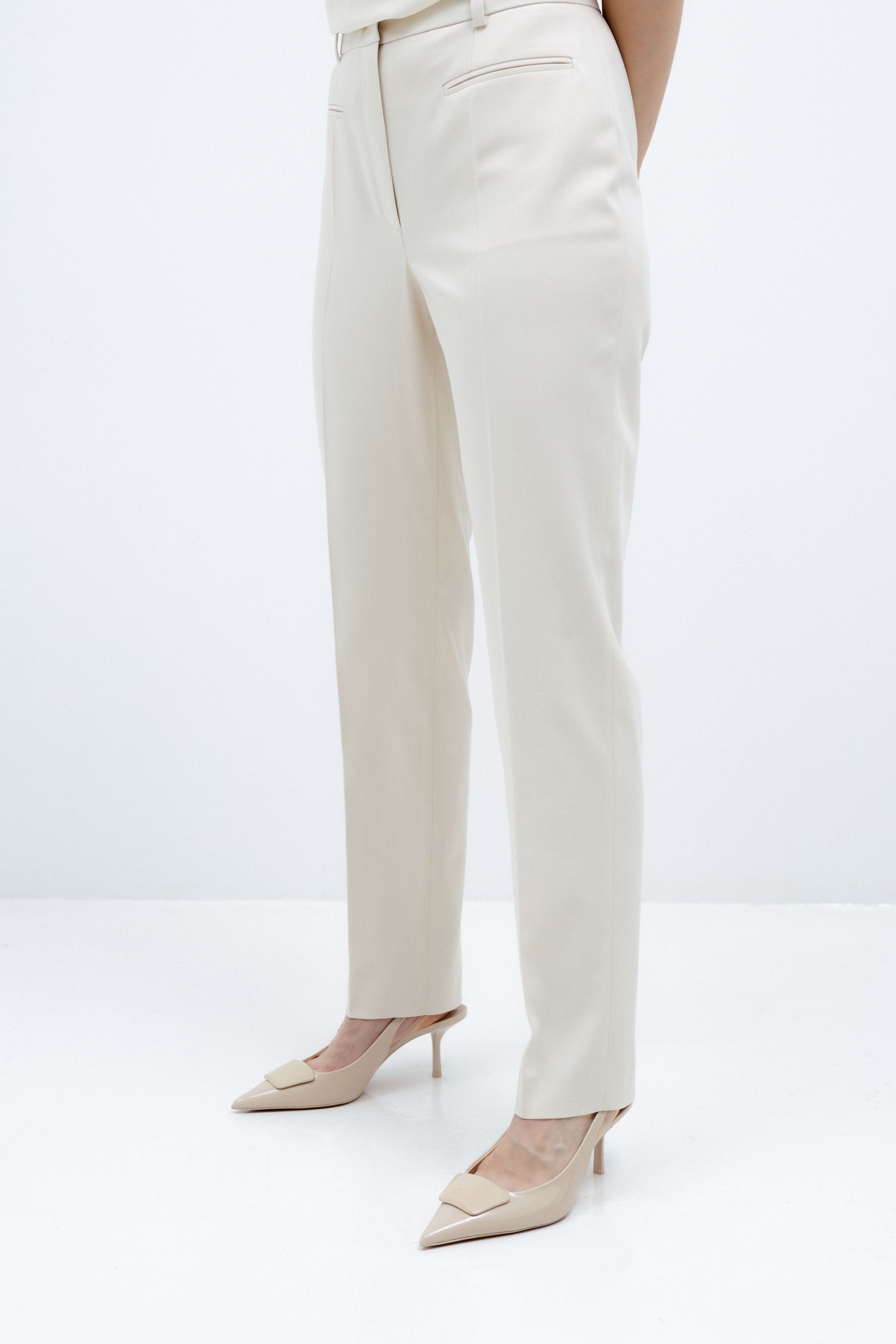 MILK-SHADE SLIM FIT TROUSERS