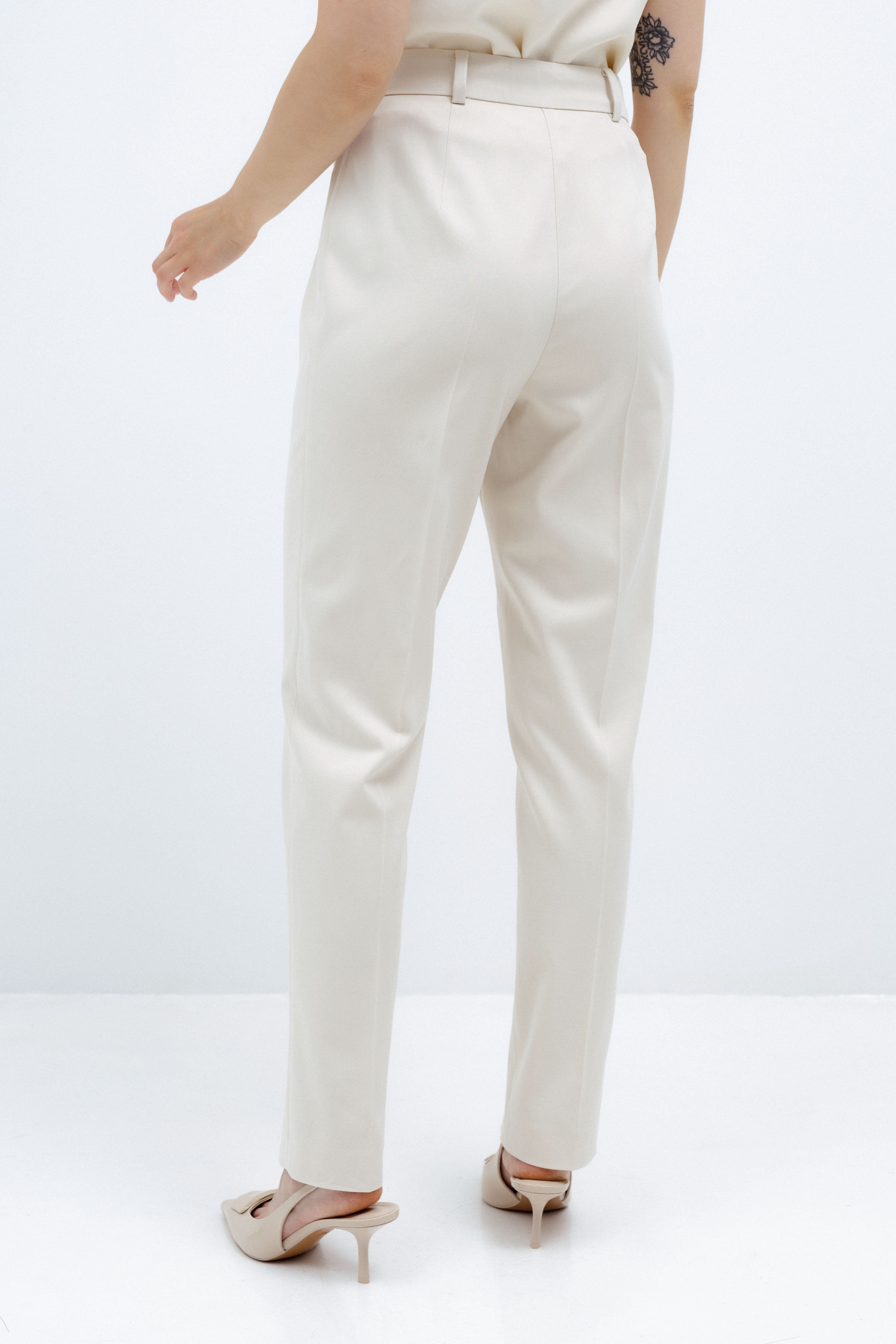MILK-SHADE SLIM FIT TROUSERS