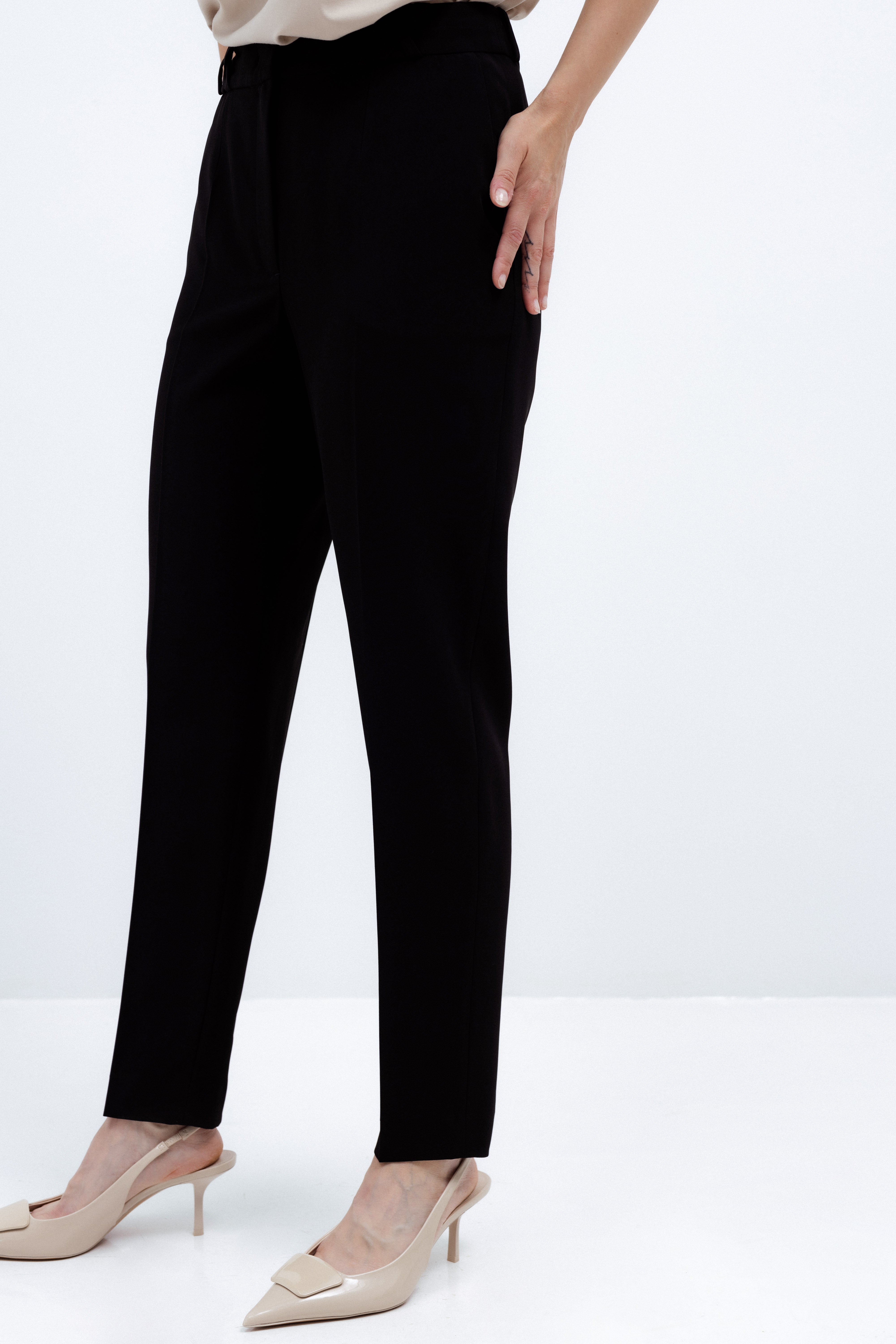 SLIM FIT BLACK TROUSERS