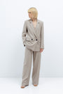 WIDE-LEG TROUSERS IN LIGHT TAUPE