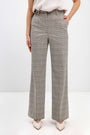 STRAIGHT-LEG TROUSERS IN CHECKED PATTERN