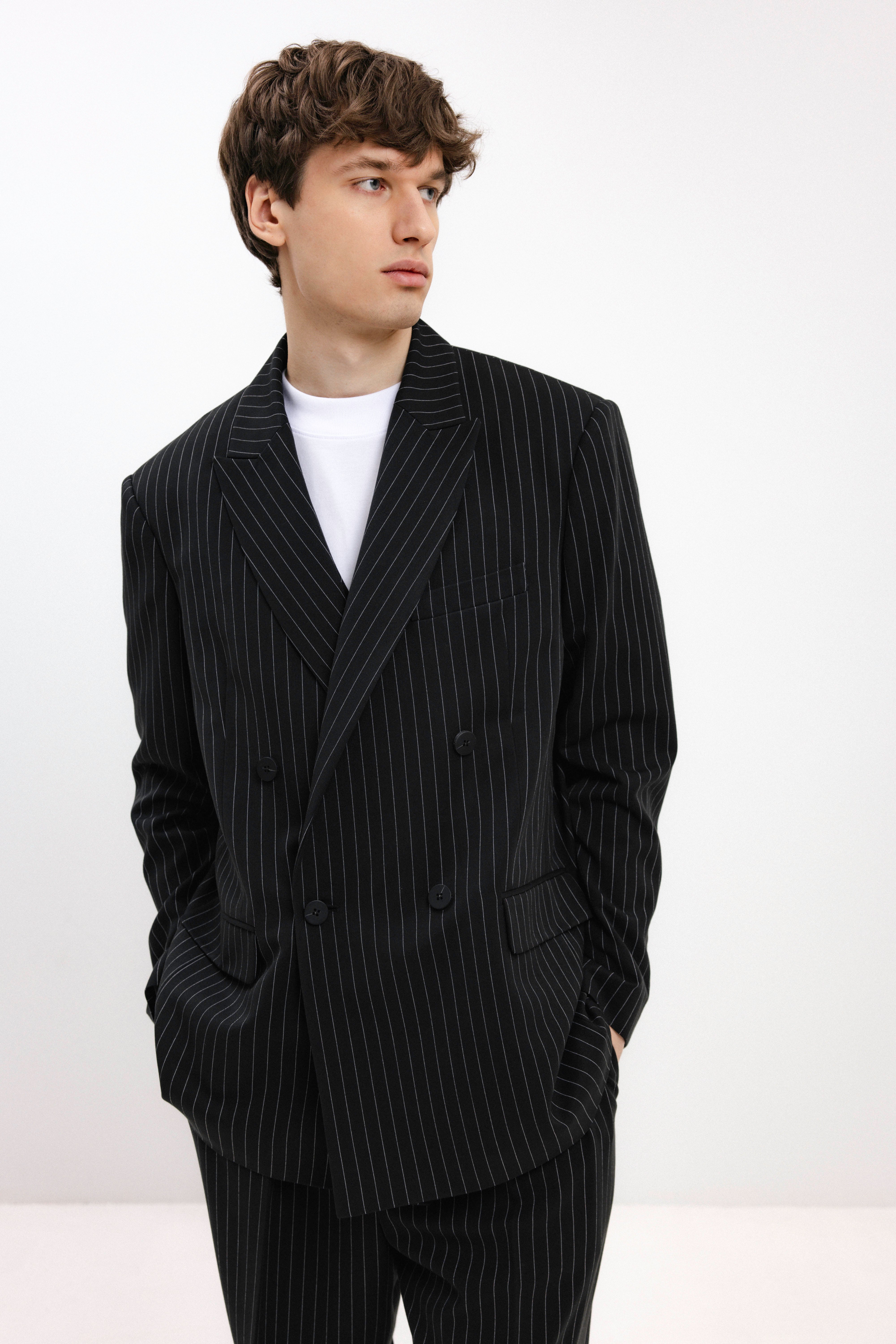 UNISEX OVERSIZED STRIPED BLAZER