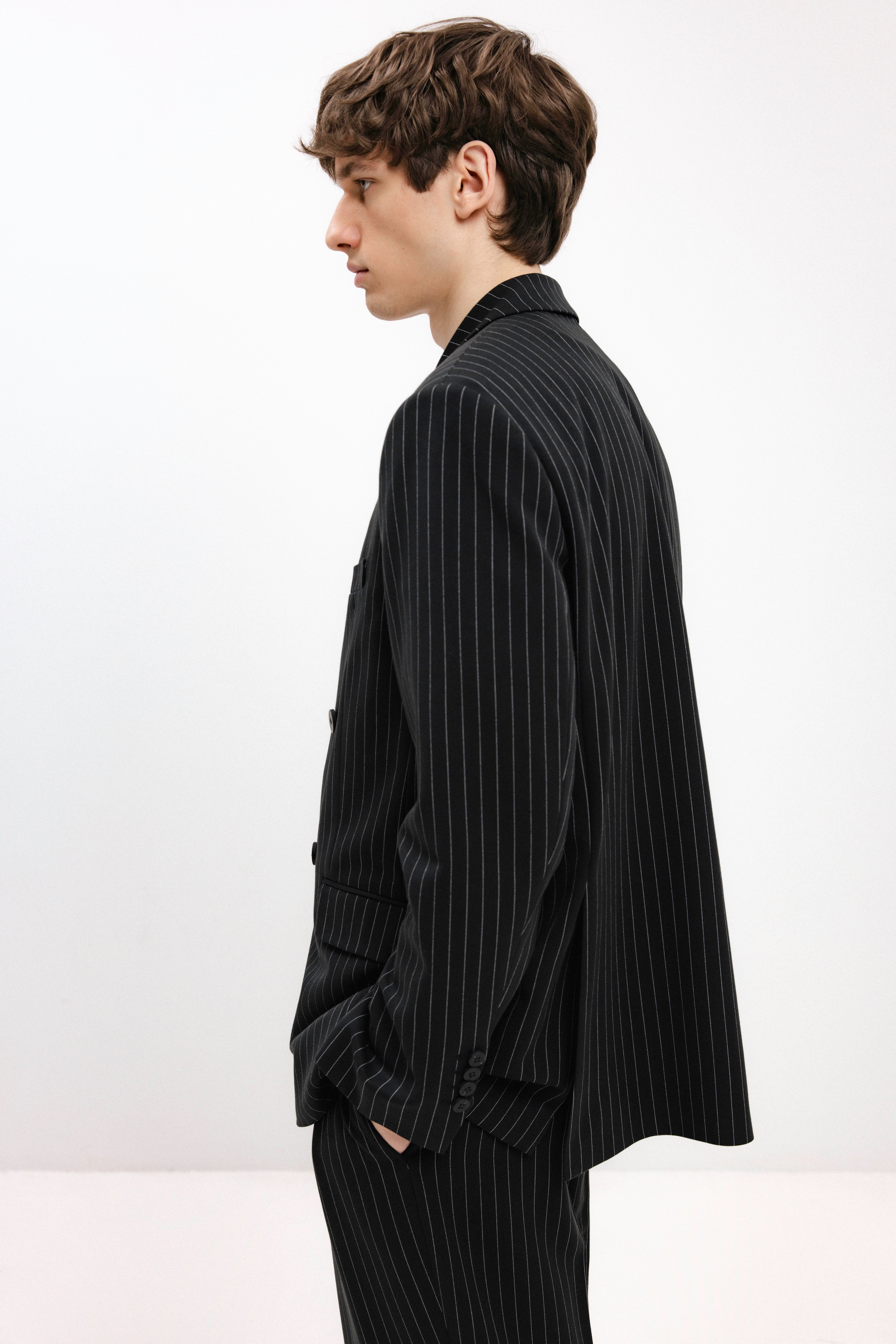 UNISEX OVERSIZED STRIPED BLAZER