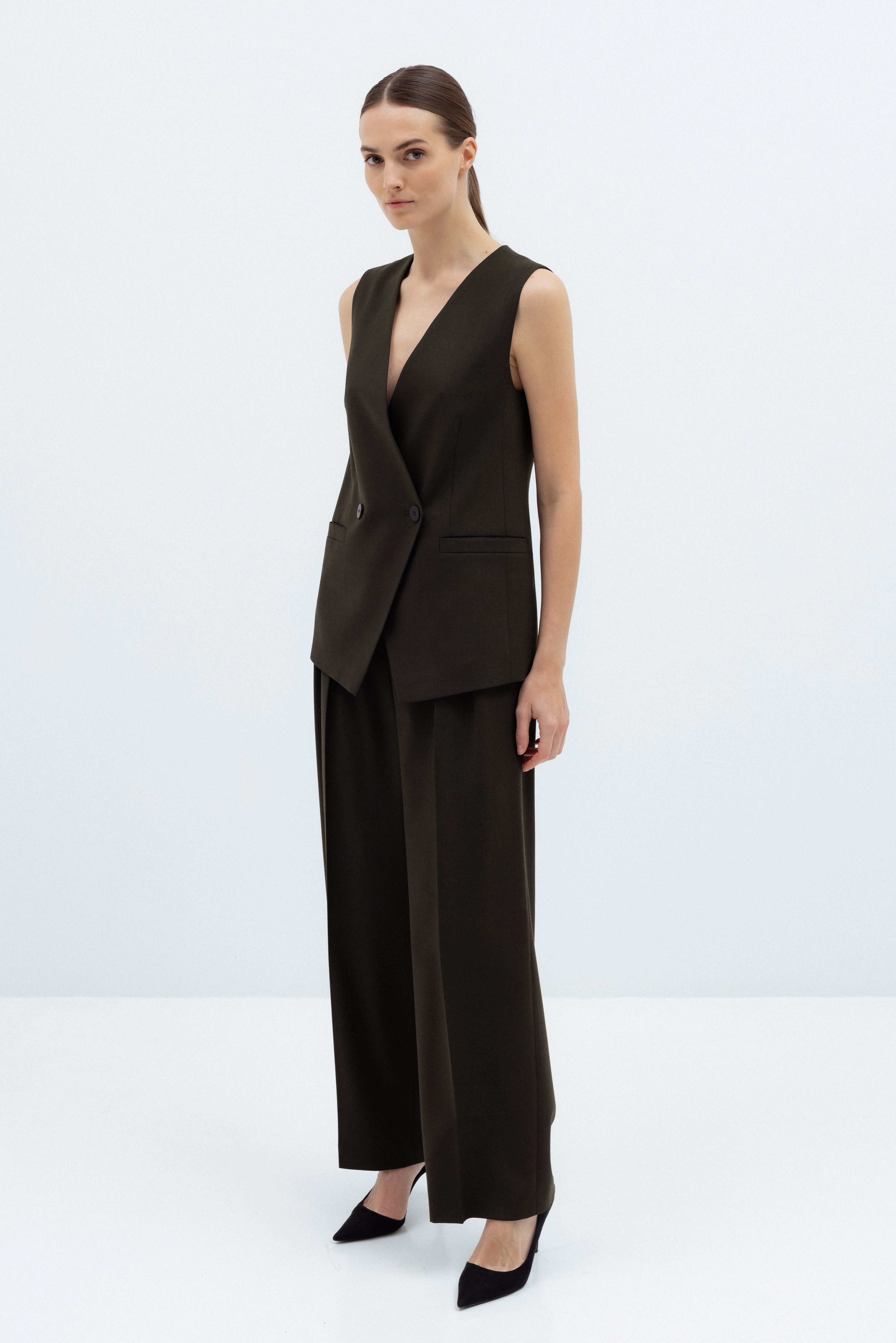 FOREST GREEN SUIT VEST