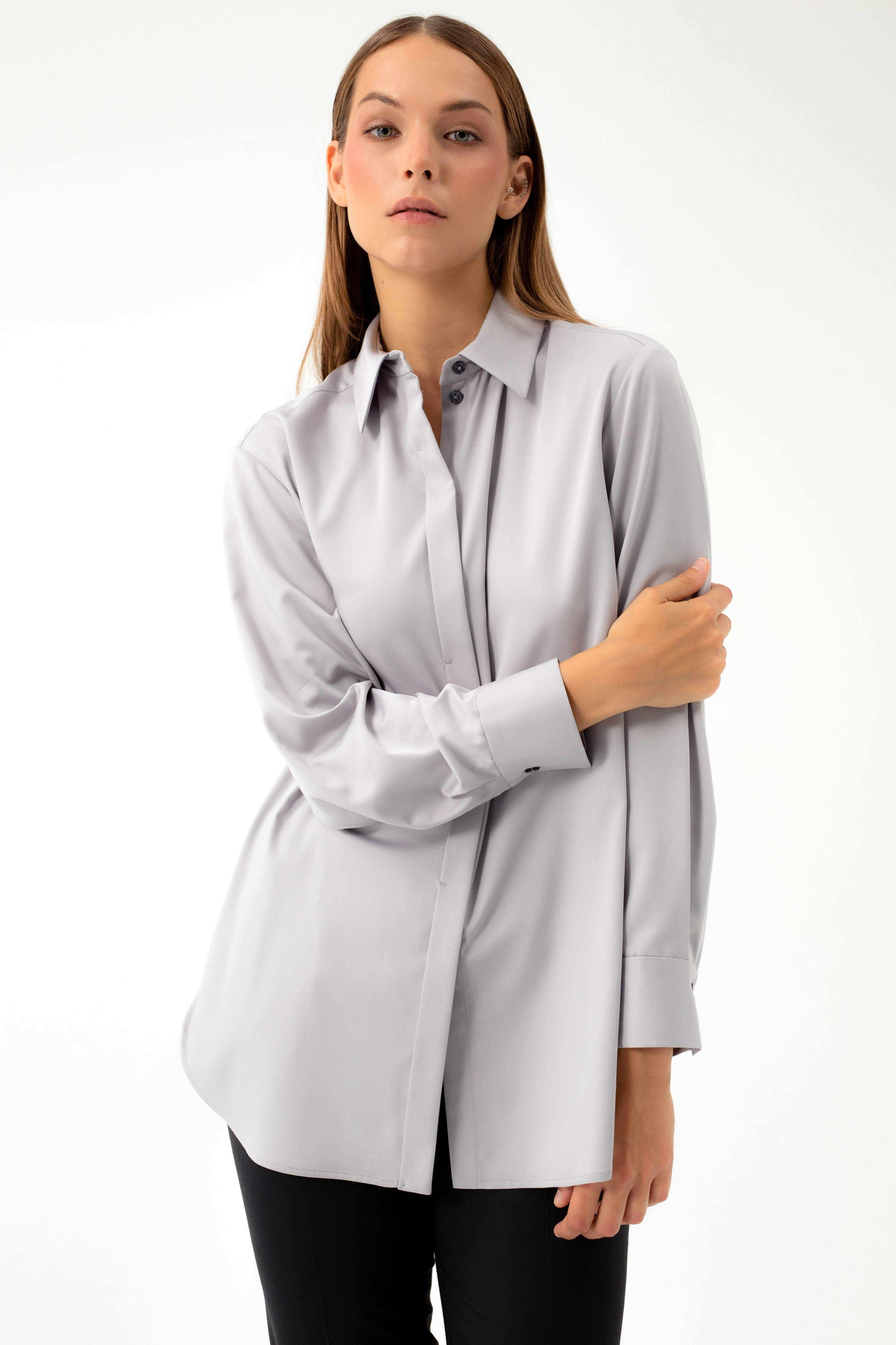 BAMBOO GREY LOOSE FIT SHIRT
