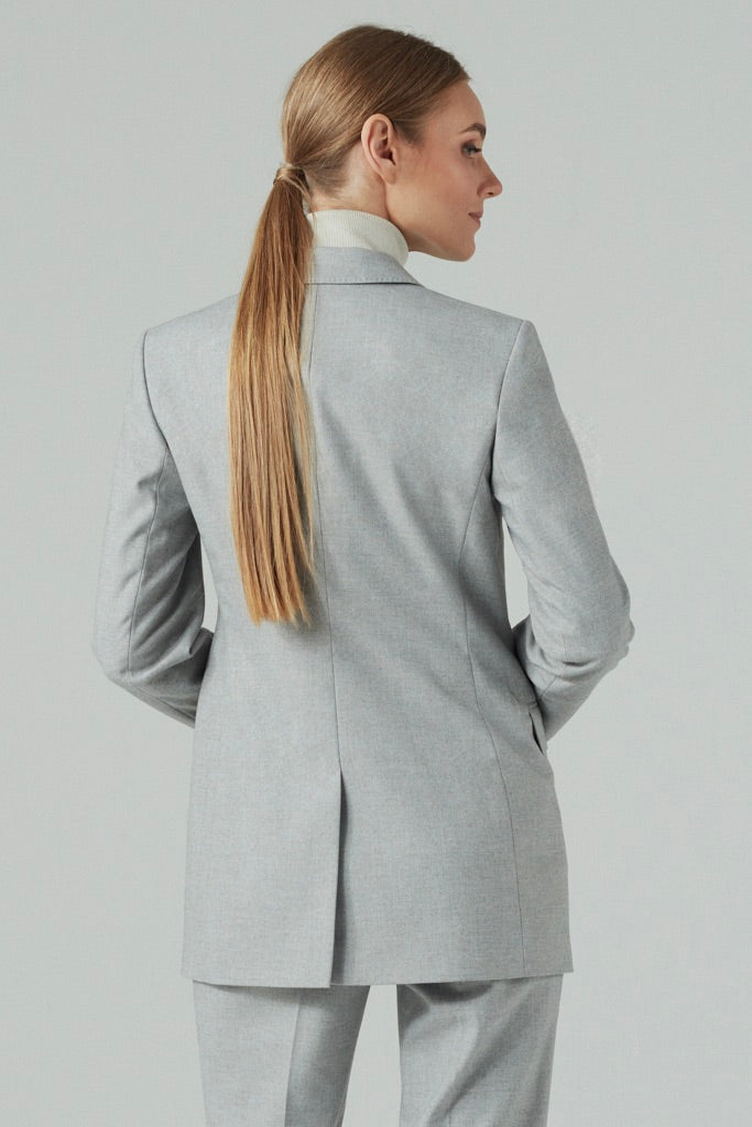 DOUBLE BREASTED BLAZER WITH SILVER BUTTONS