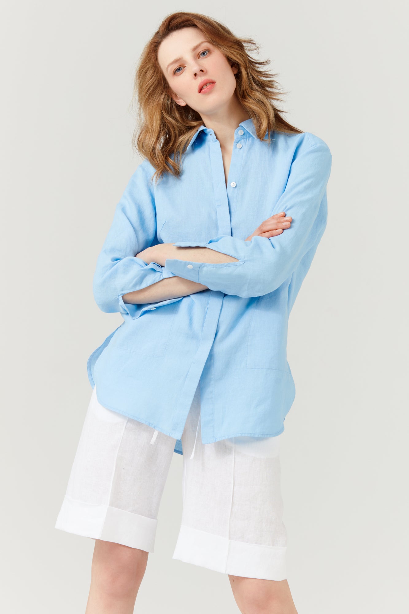 PURE LINEN SHORTS WHITE