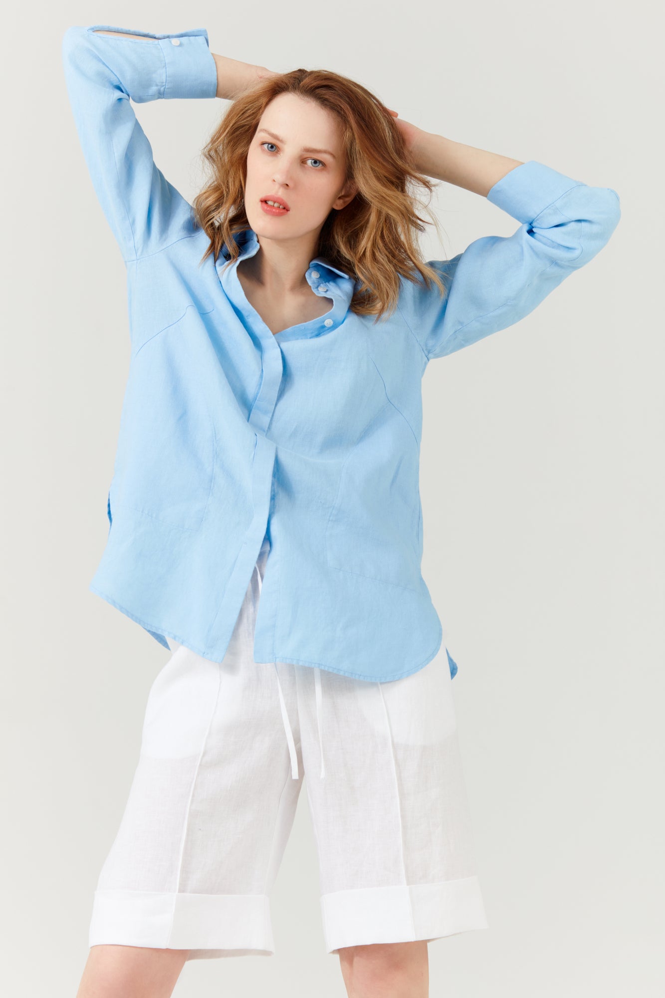 PURE LINEN SHORTS WHITE