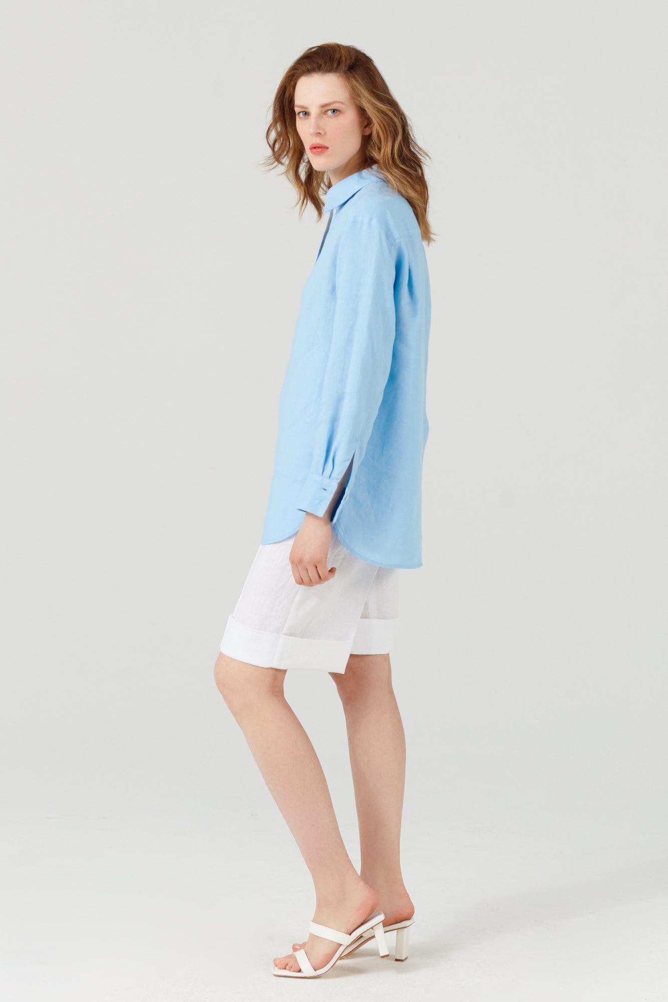 PURE LINEN SHORTS WHITE