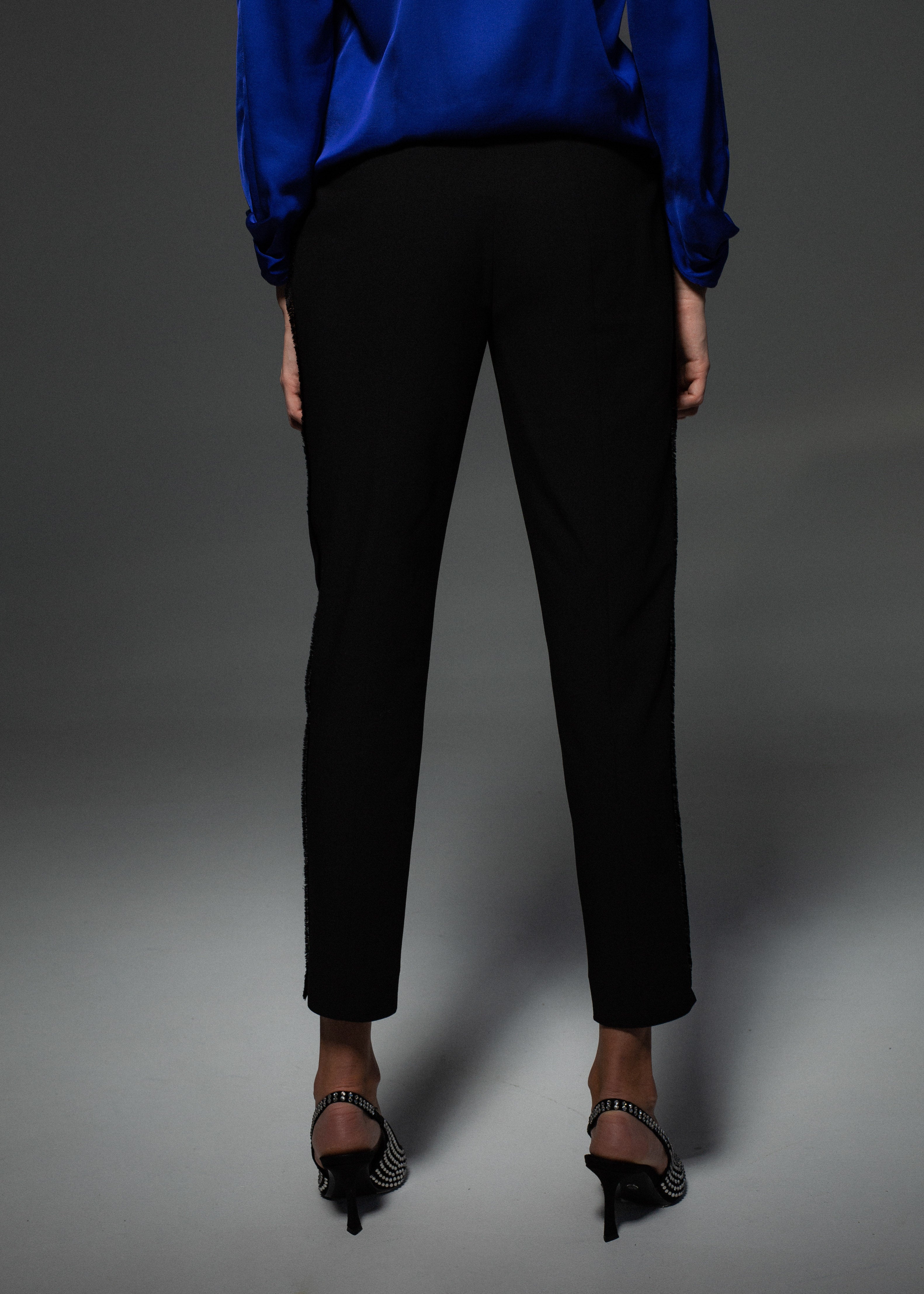 Black pencil trousers