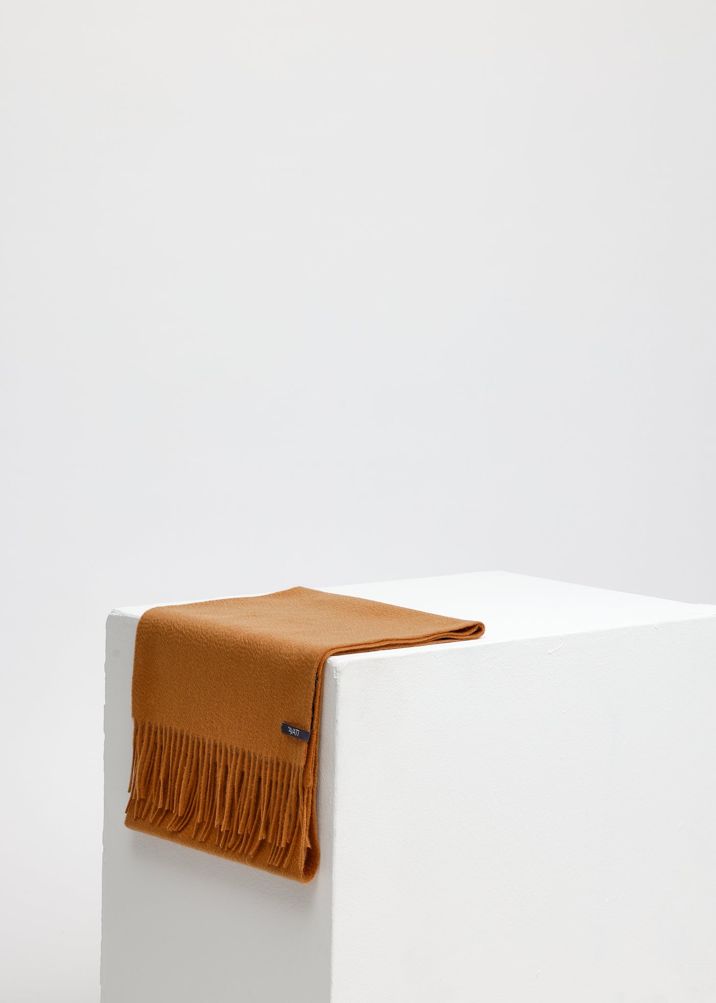 CASHMERE WOOL SCARF CAMEL