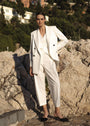 WHITE TAPERED TROUSERS