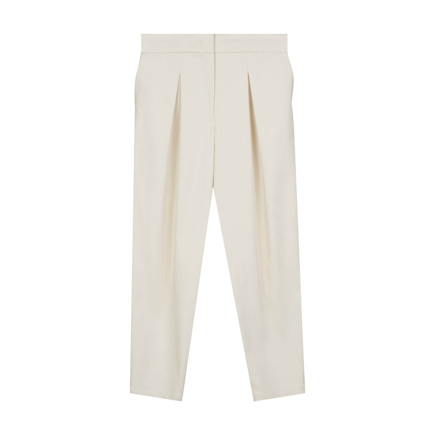 MILK-SHADE TAPERED TROUSERS
