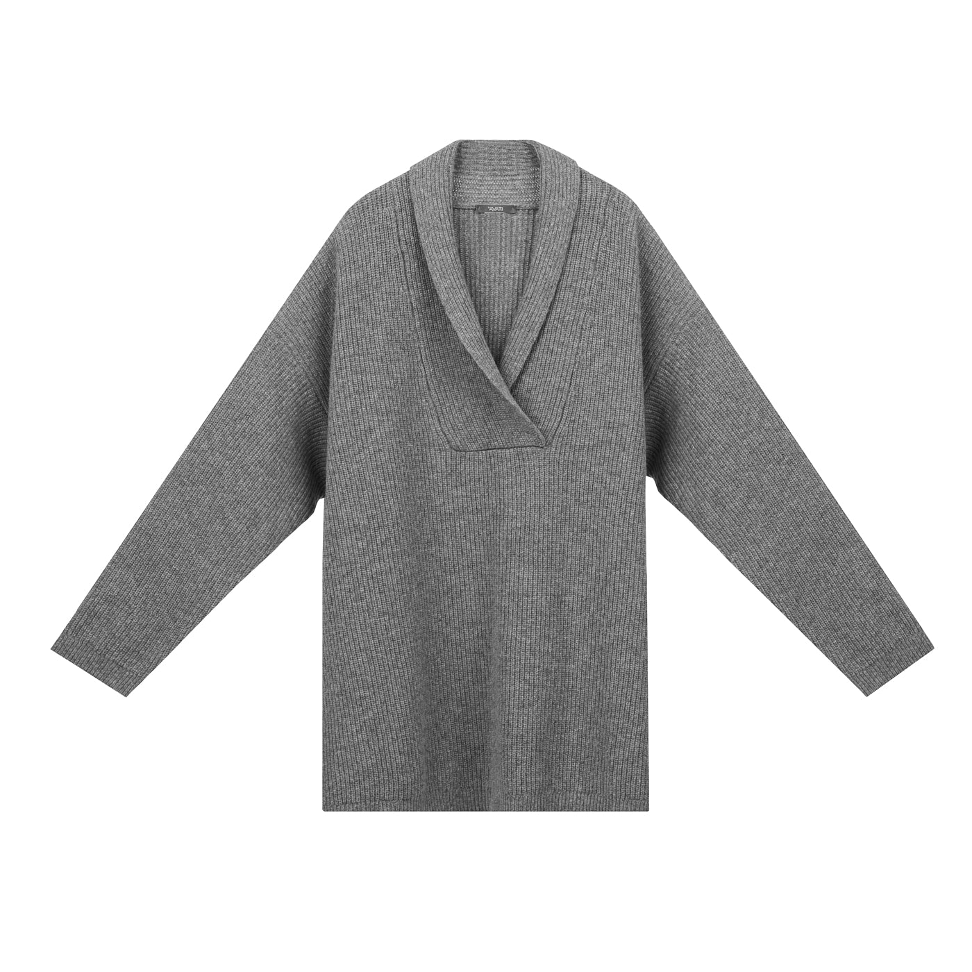 GREY MERINO WOOL SWEATER