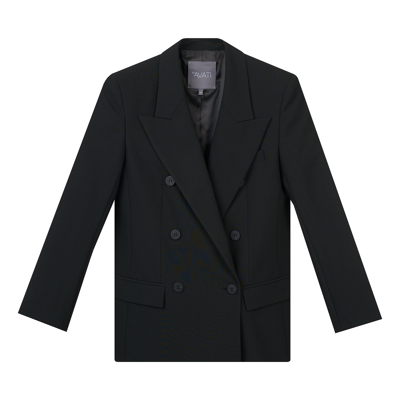 DOUBLE-BREASTED BLACK BLAZER