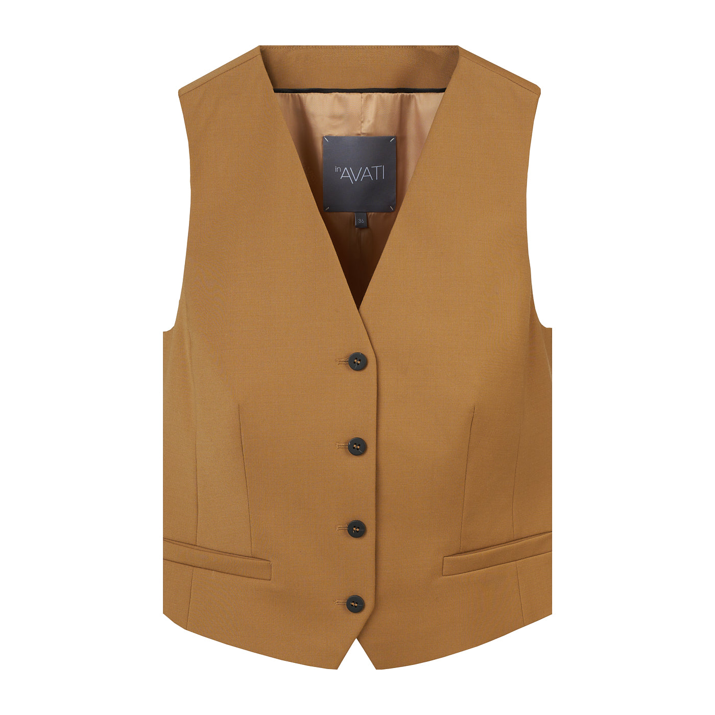 CAMEL SLIGHTLY FITTED VEST