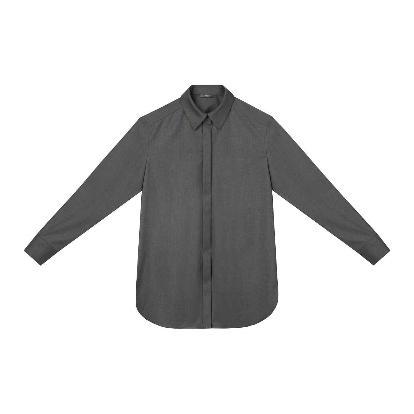 LONG-SLEEVE LOOSE GREY SHIRT