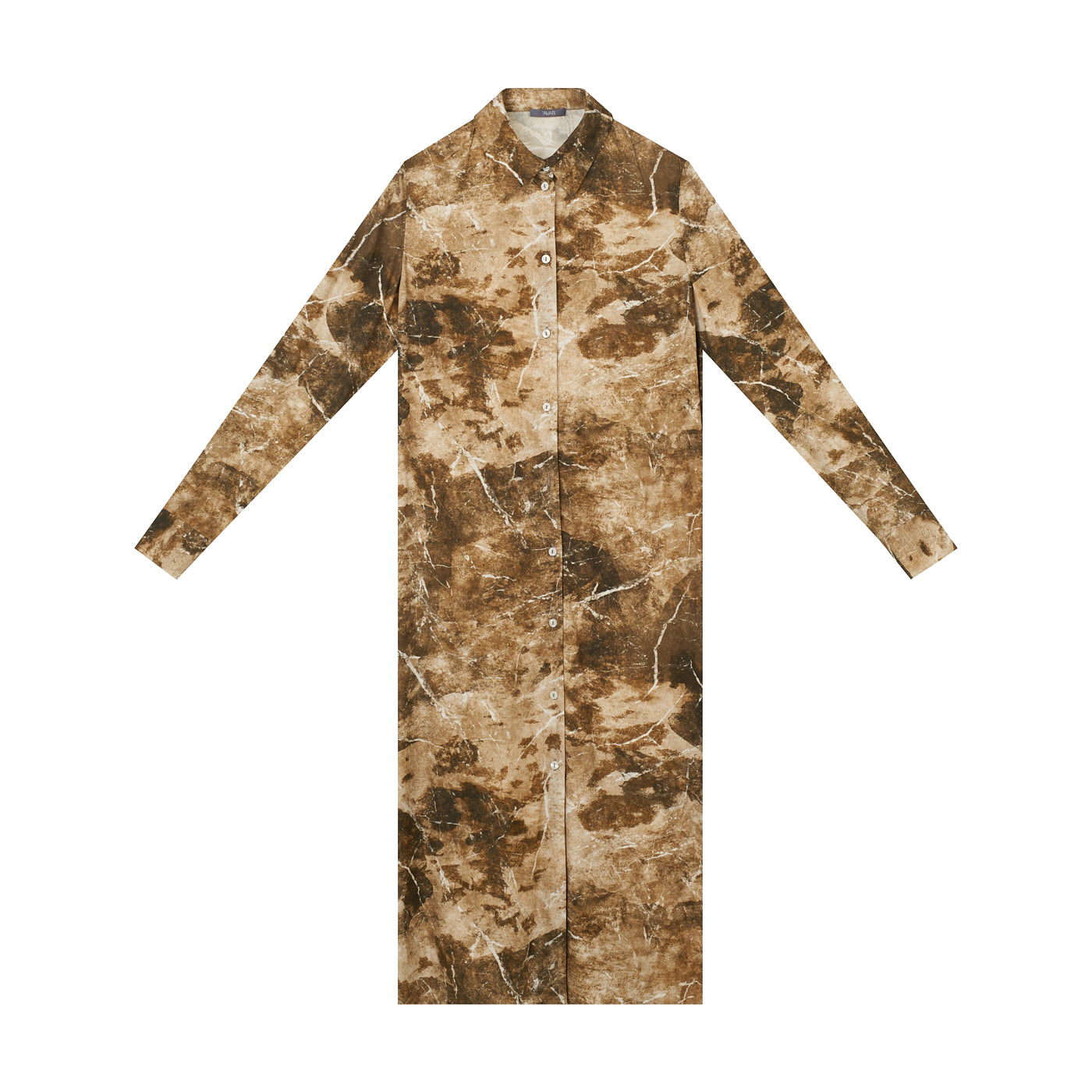 LONG-SHIRT DRESS WITH ABSTRACT PRINT