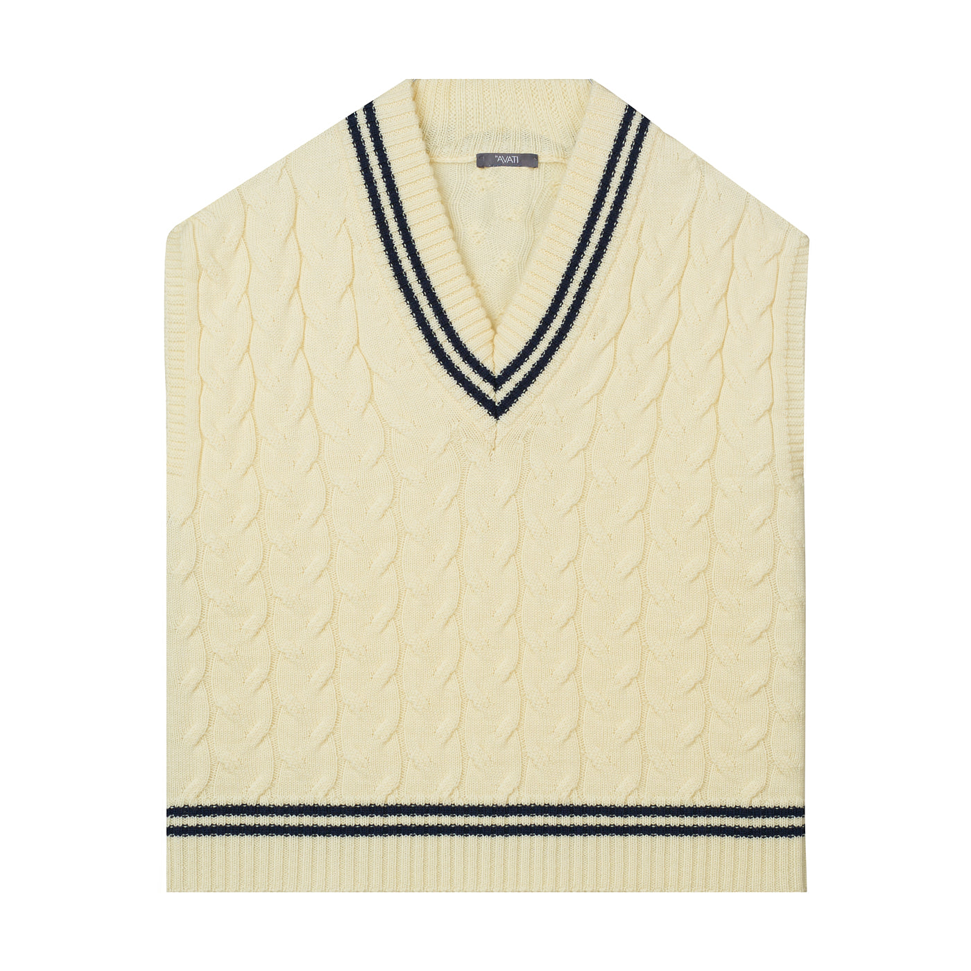 MILK MERINO WOOL KNIT VEST