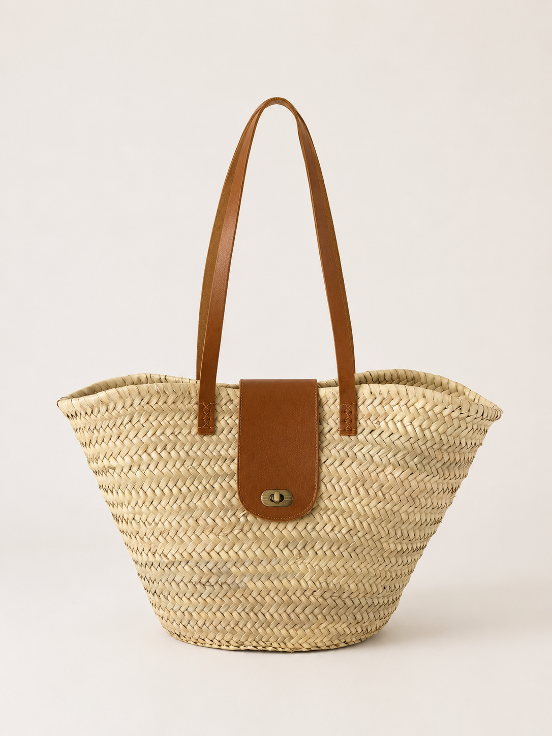 HANDMADE PALM FIBER BASKET BAG