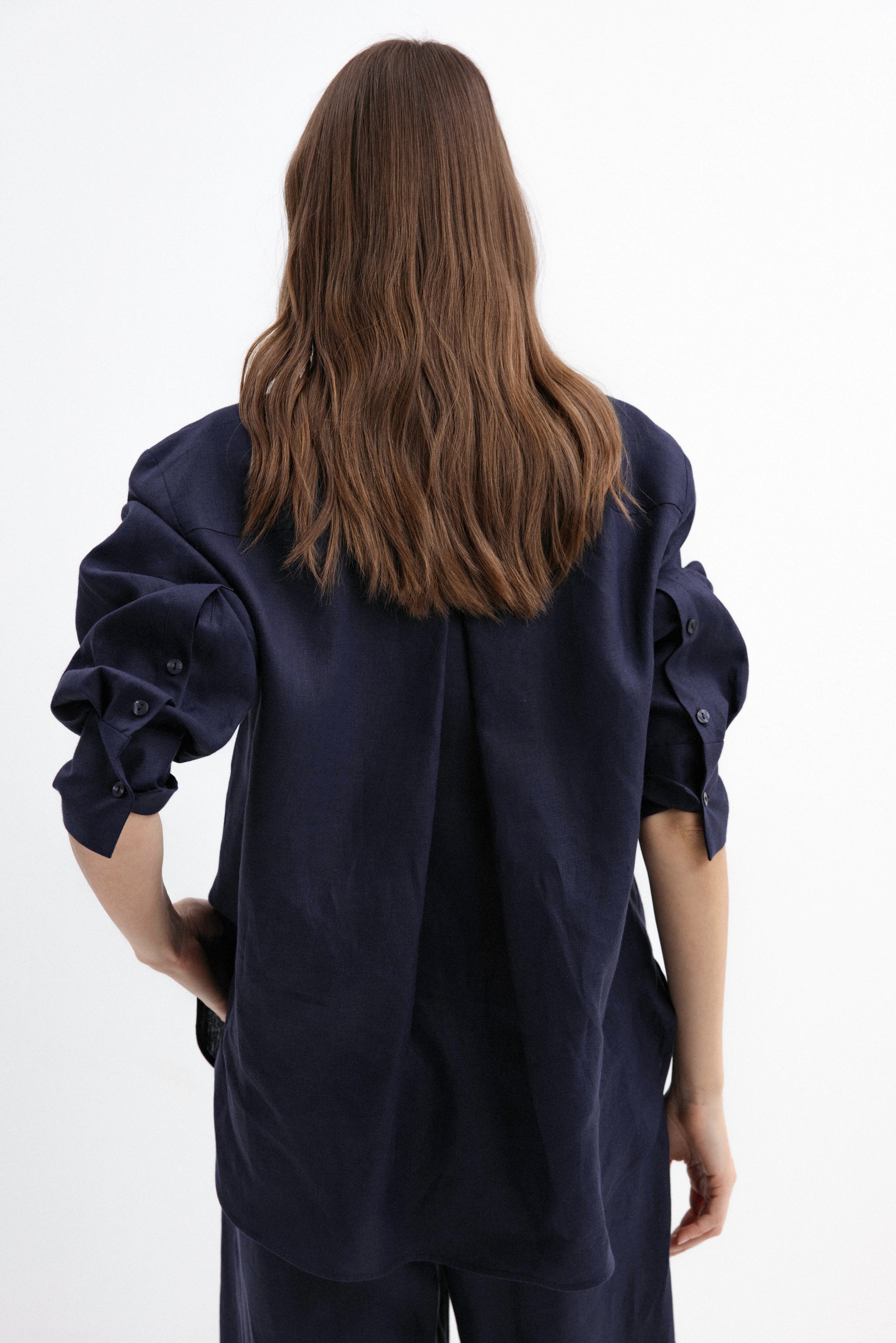 LINEN NAVY SHIRT