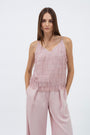 ROSE PINK FRINGED CAMISOLE TOP