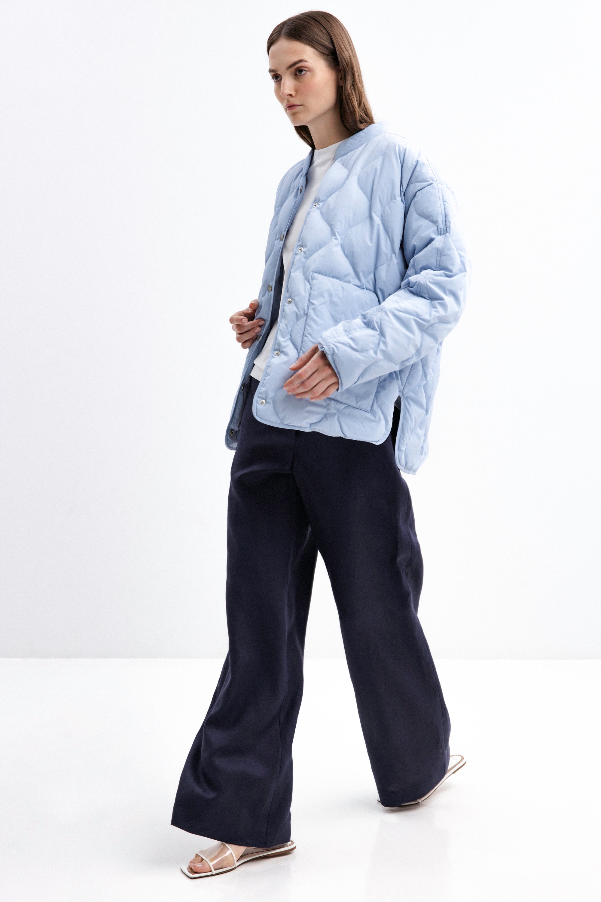 OVERSIZED SKY BLUE DOWN JACKET