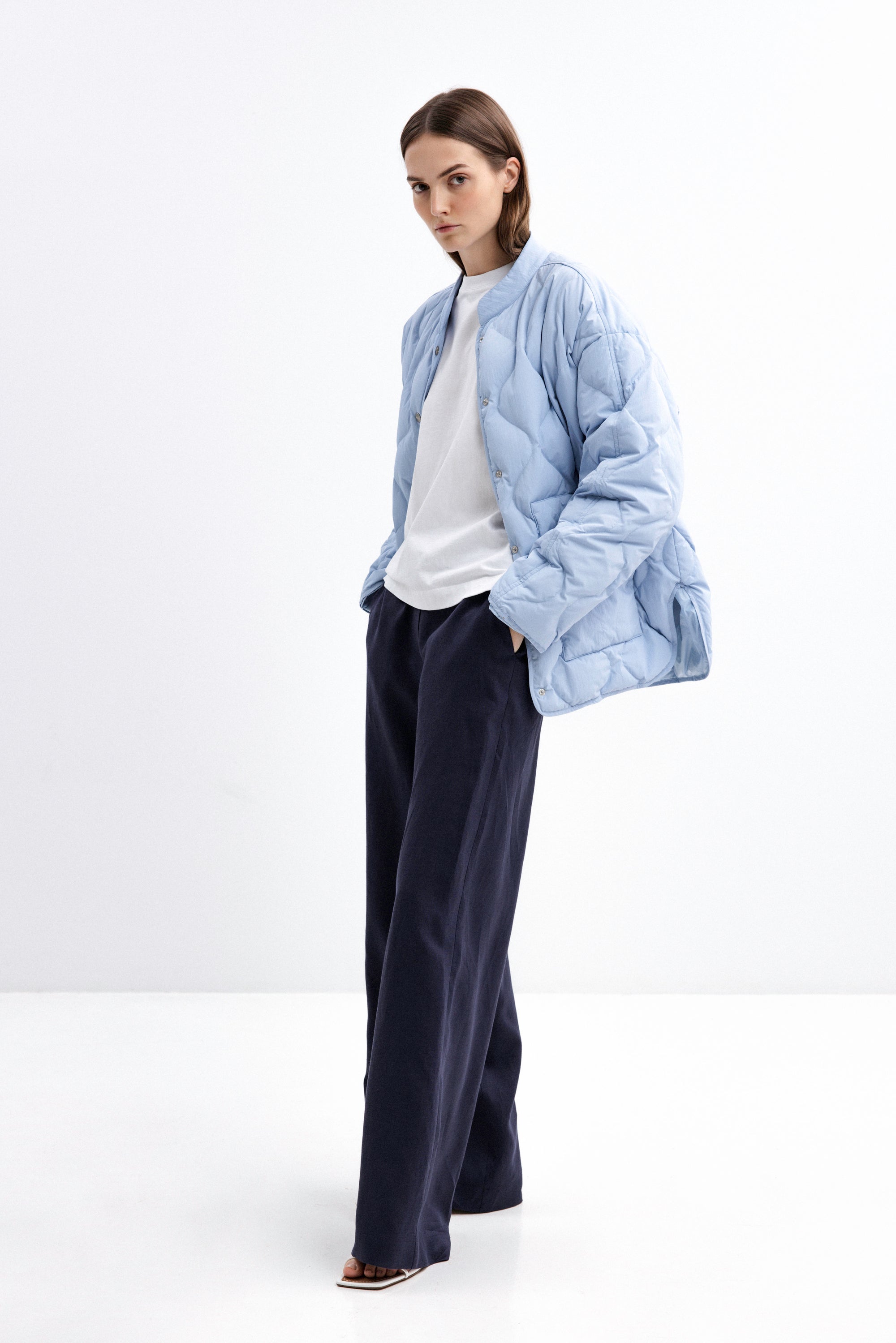 OVERSIZED SKY BLUE DOWN JACKET