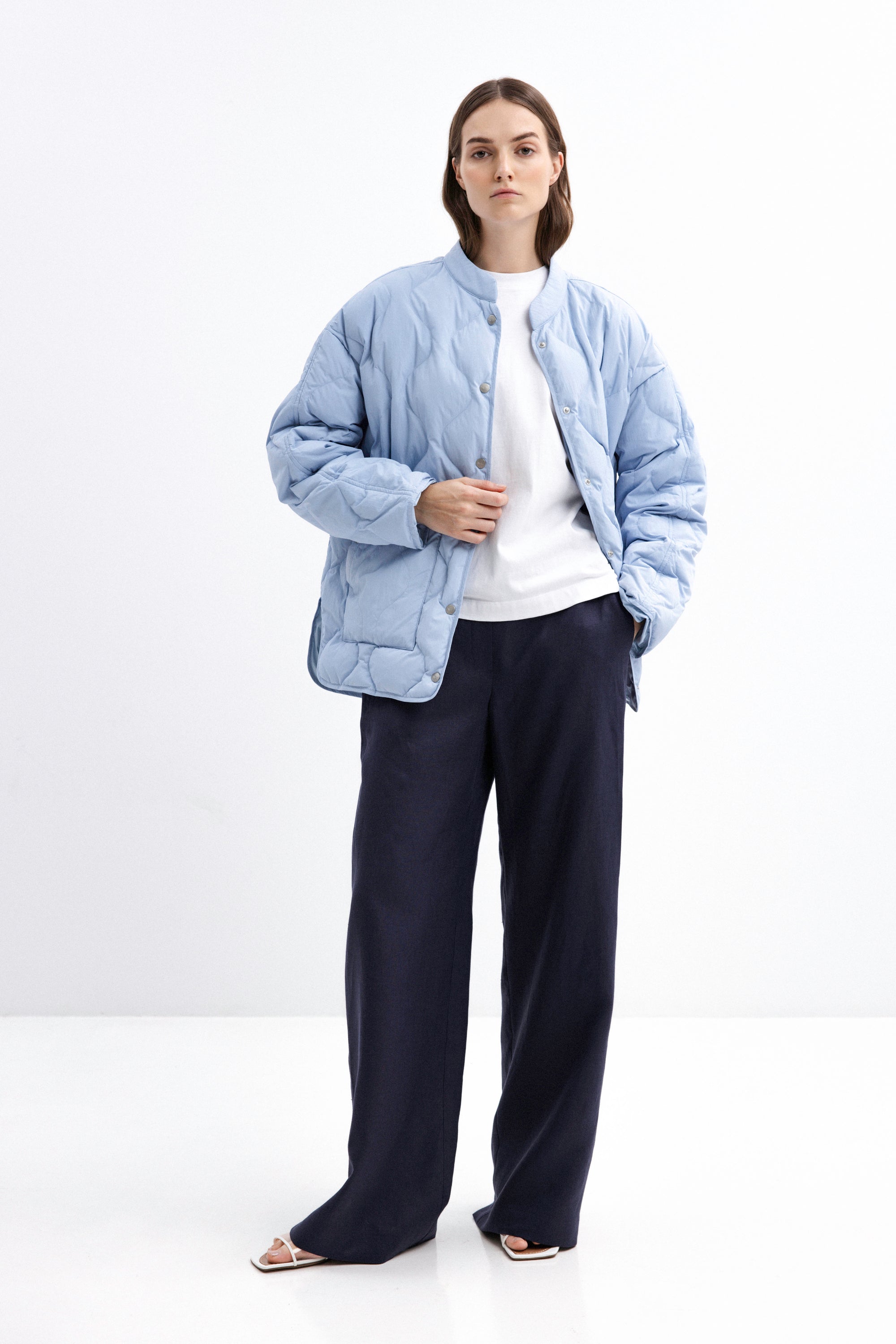 OVERSIZED SKY BLUE DOWN JACKET