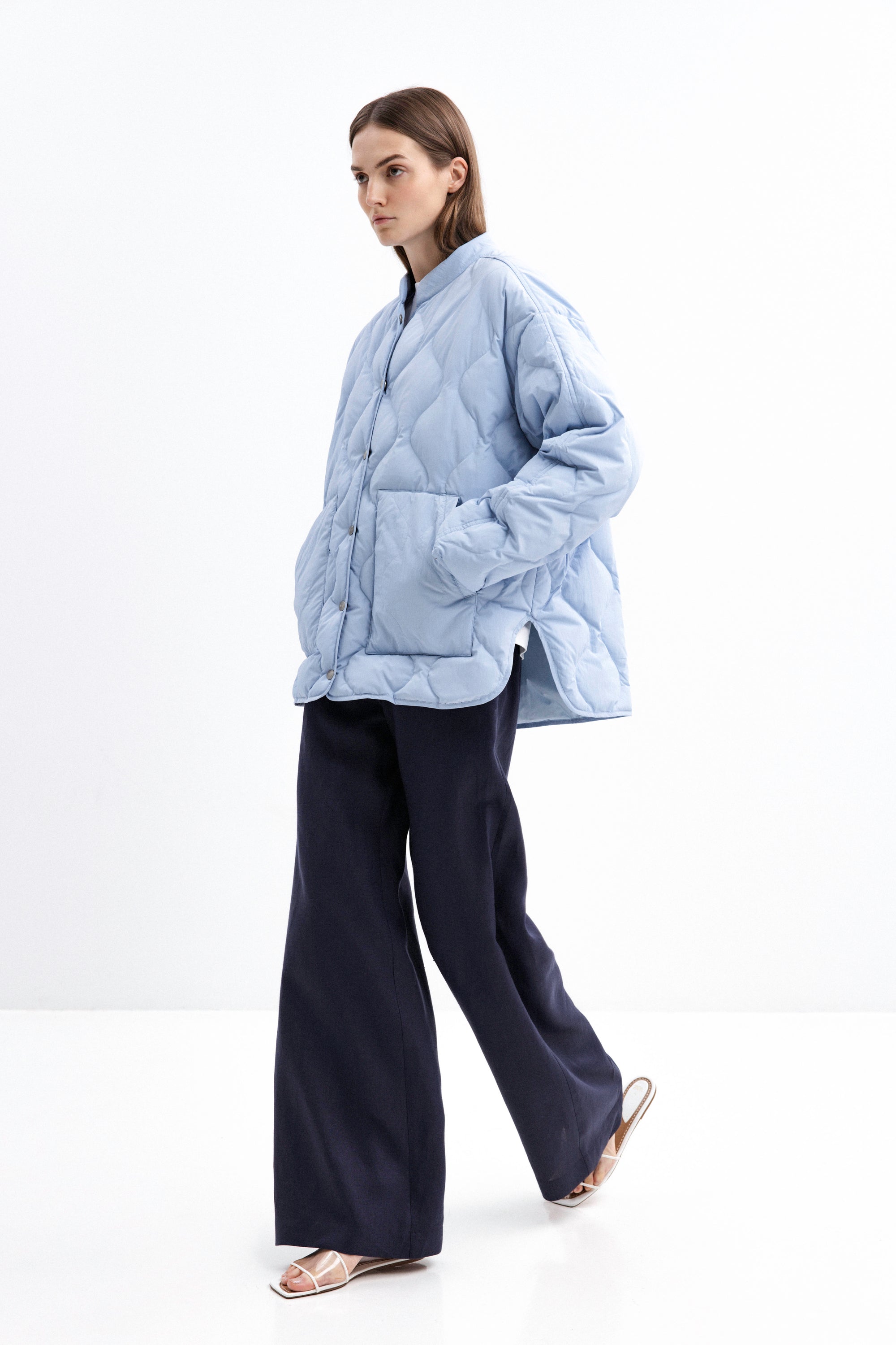 OVERSIZED SKY BLUE DOWN JACKET