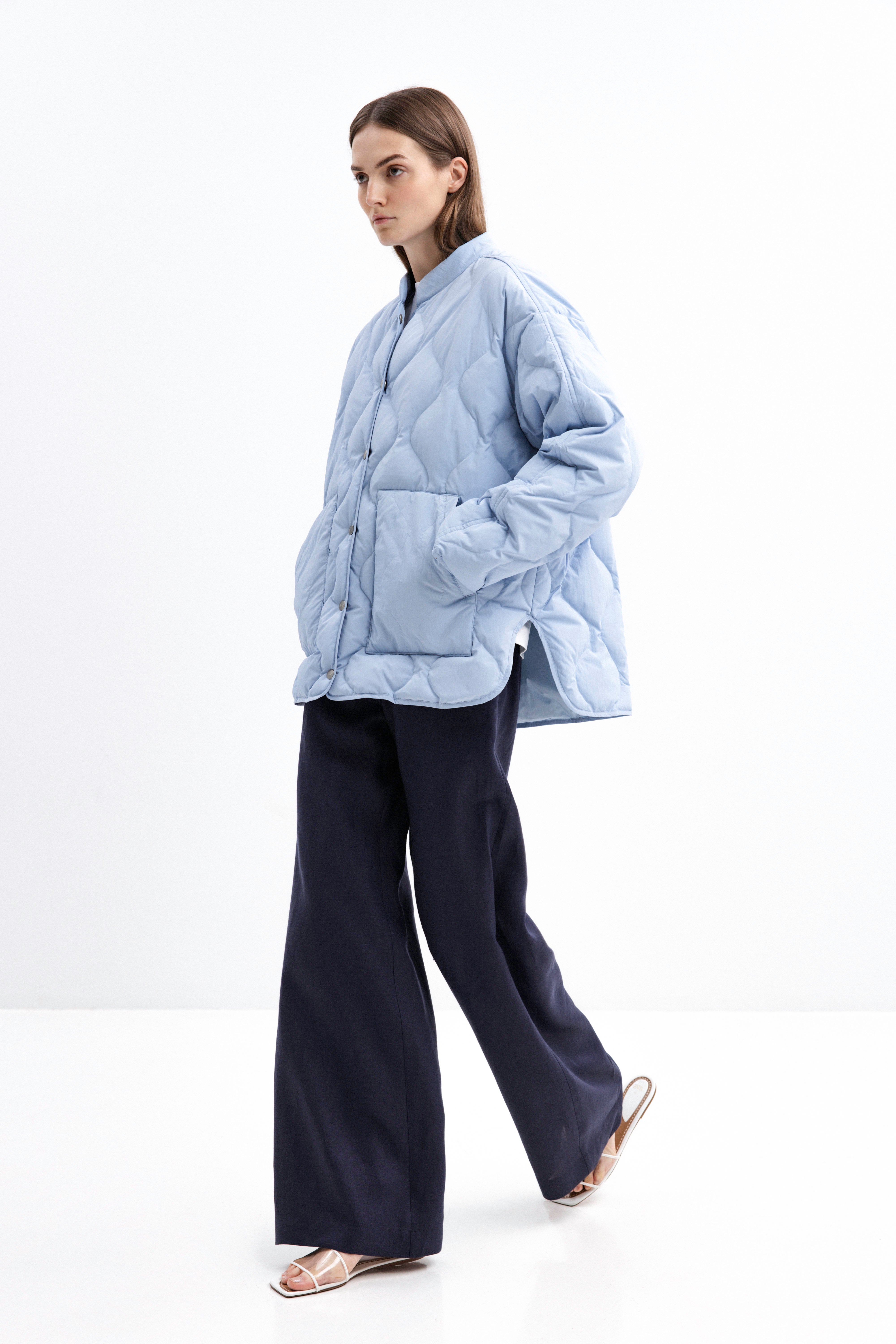 OVERSIZED SKY BLUE DOWN JACKET