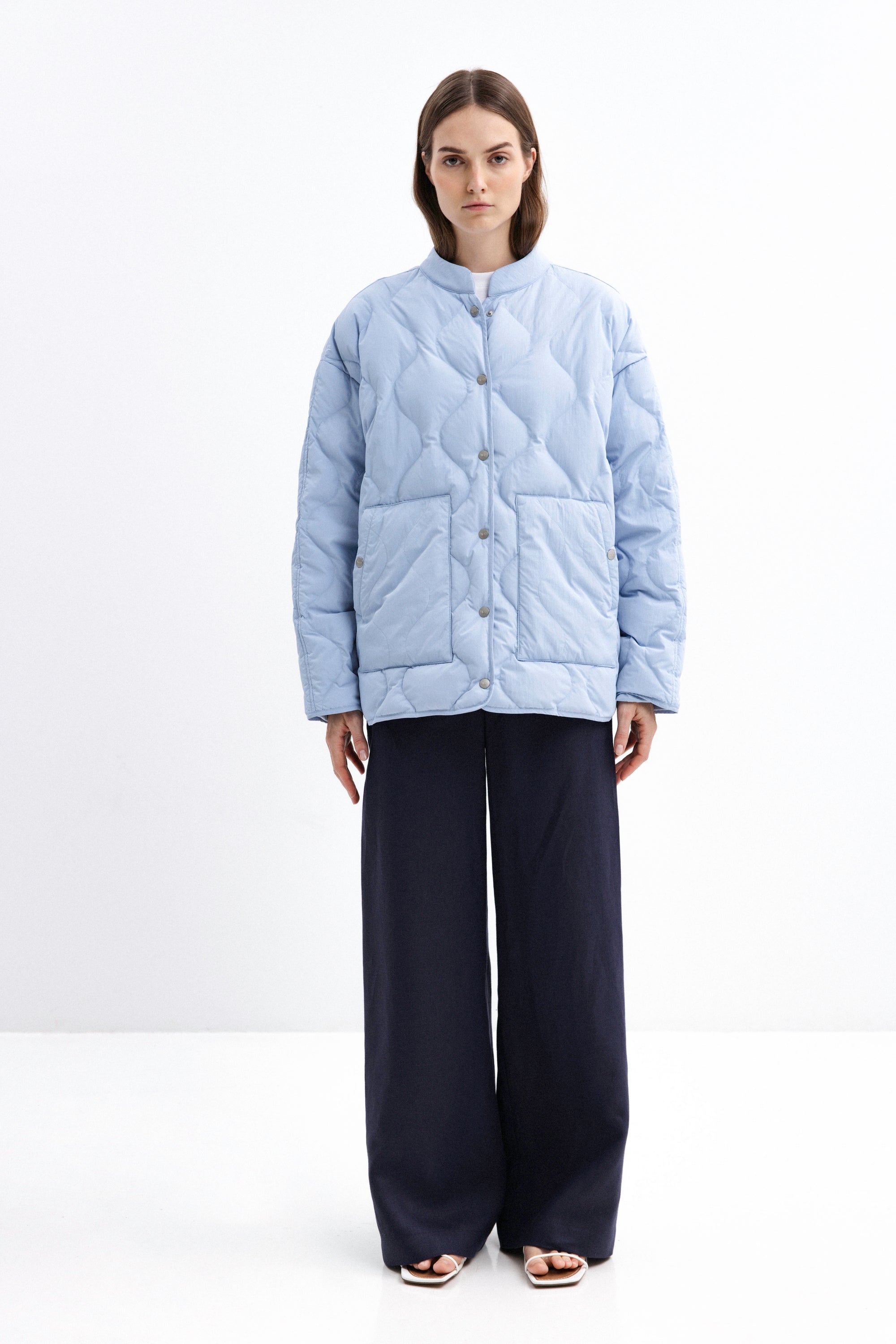 OVERSIZED SKY BLUE DOWN JACKET