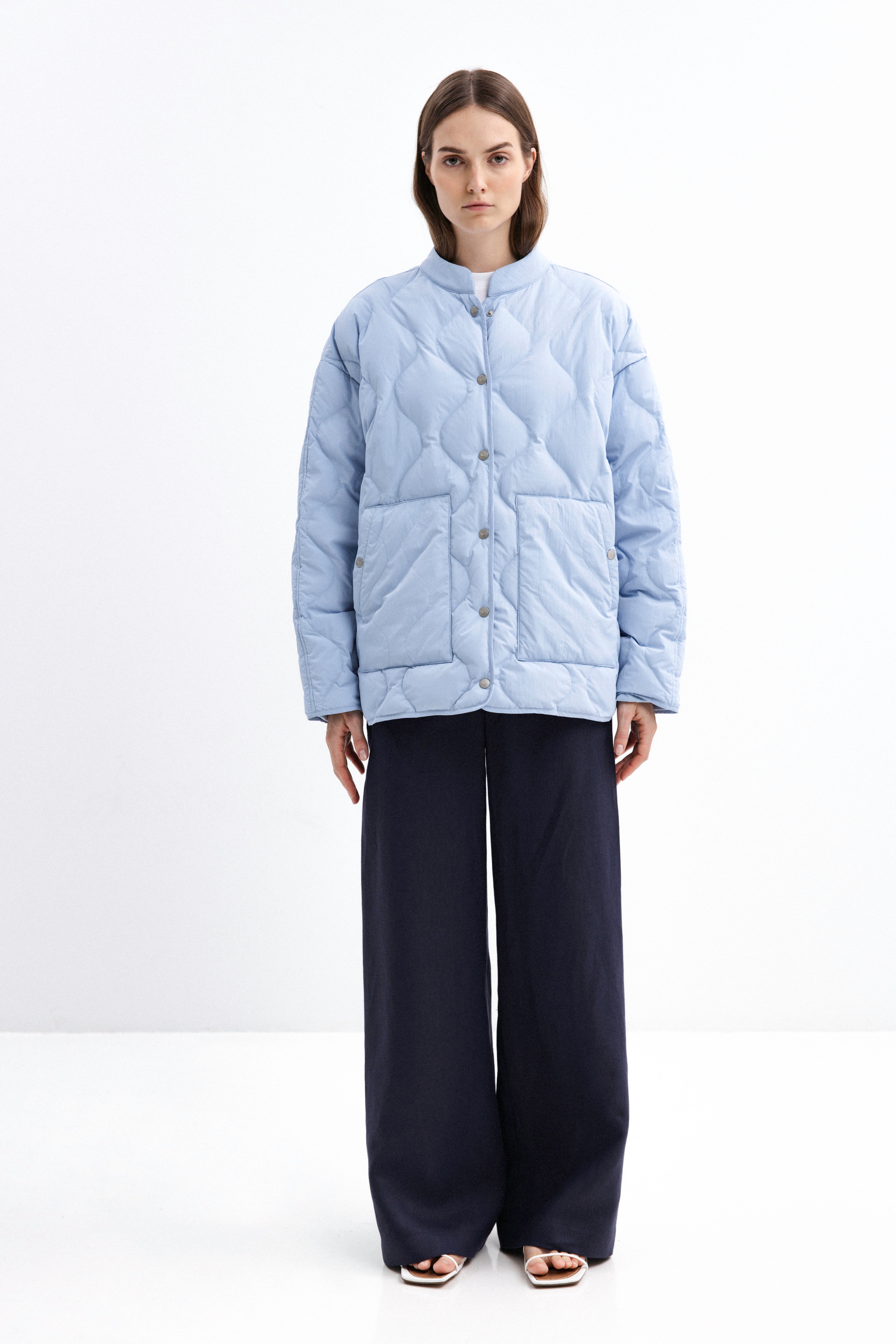 OVERSIZED SKY BLUE DOWN JACKET