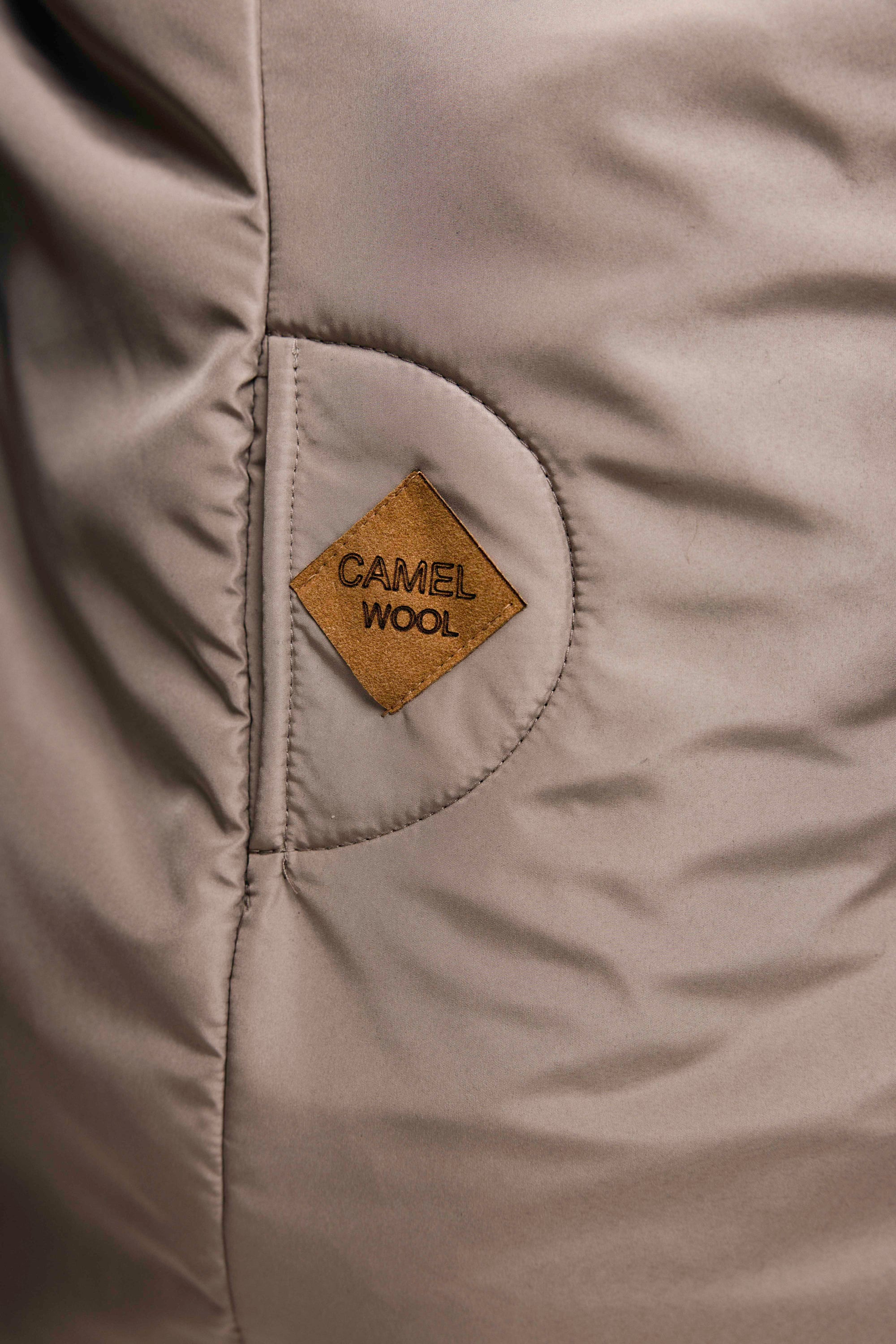 BEIGE JACKET WITH CAMEL WOOL