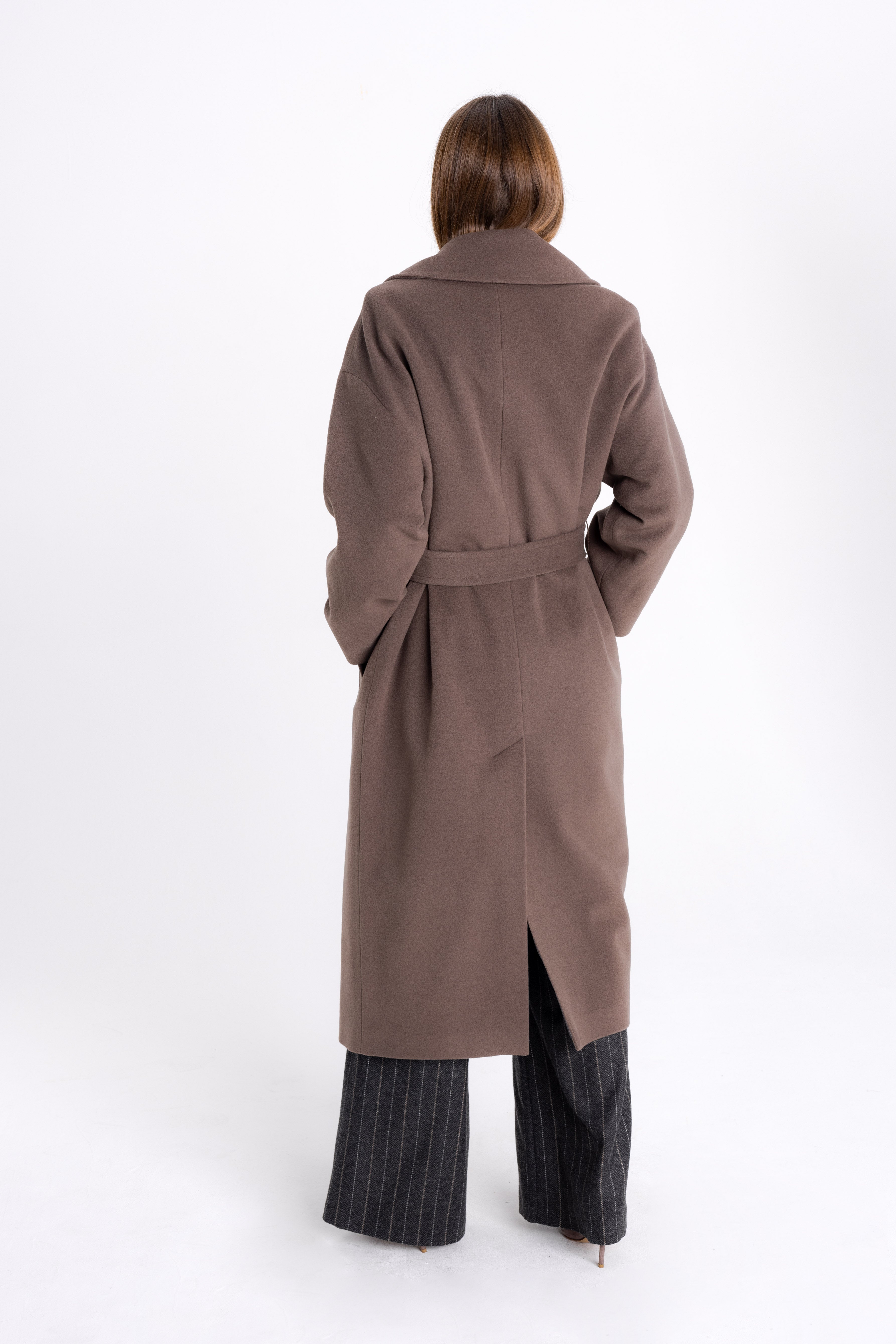 OVERSIZED COCOA COAT WITH CASHMERE