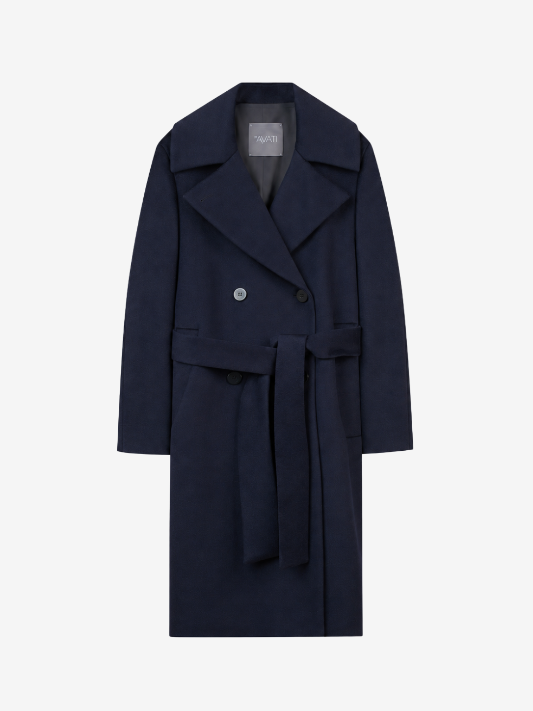 PADDED NAVY COAT WITH VIRGIN WOOL