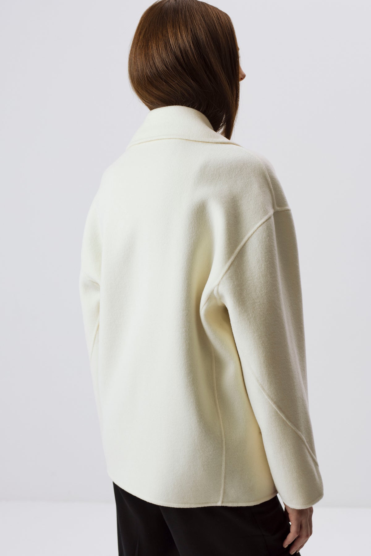 UNISEX GRAUER DOPPELSCHICHT-WOLLMANTEL