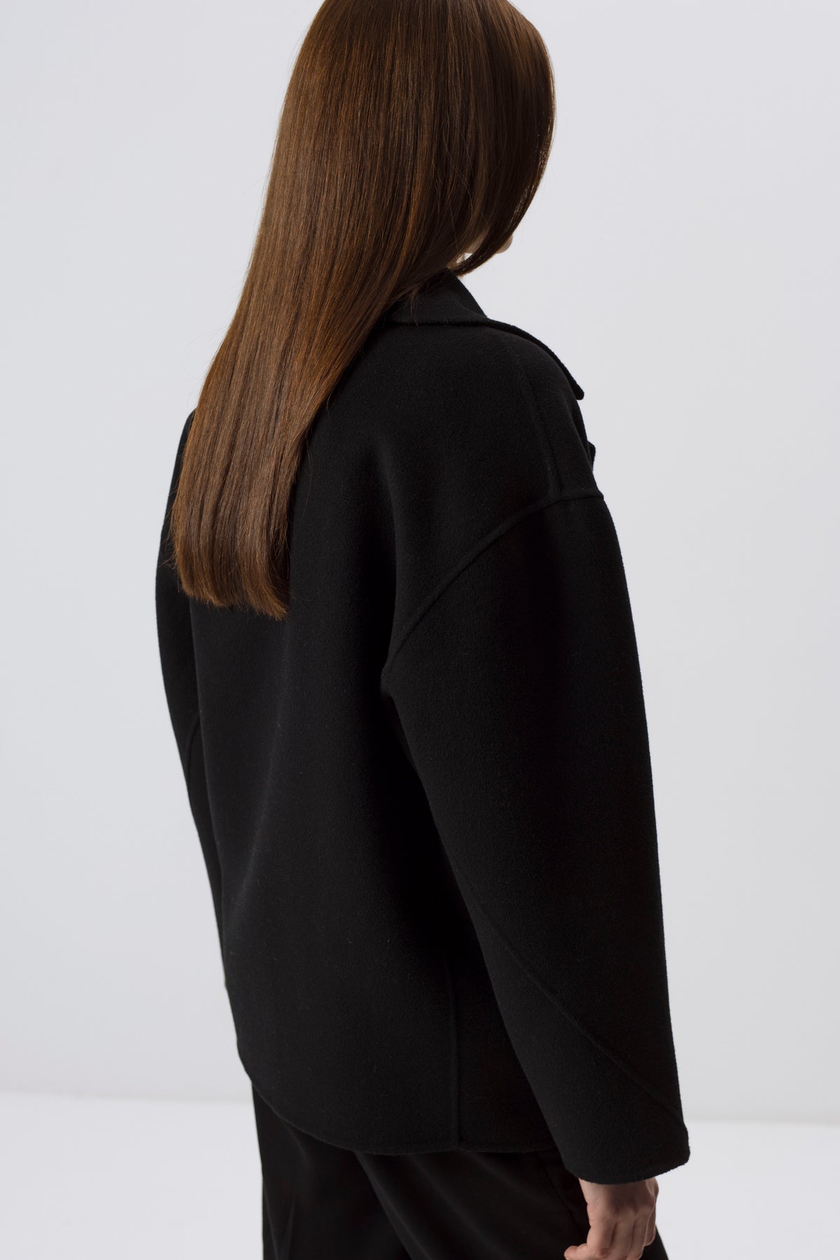 UNISEX GRAUER DOPPELSCHICHT-WOLLMANTEL